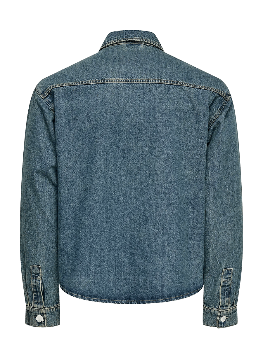 ONLY & SONS - ONSSPRICK BOX AZG DNM JACKET - voodrita teksatagid - dark blue denim - 2