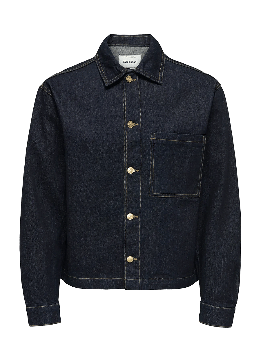 ONLY & SONS - ONSSPRICK BOX AZG DNM JACKET - voodrita teksatagid - dark denim - 1