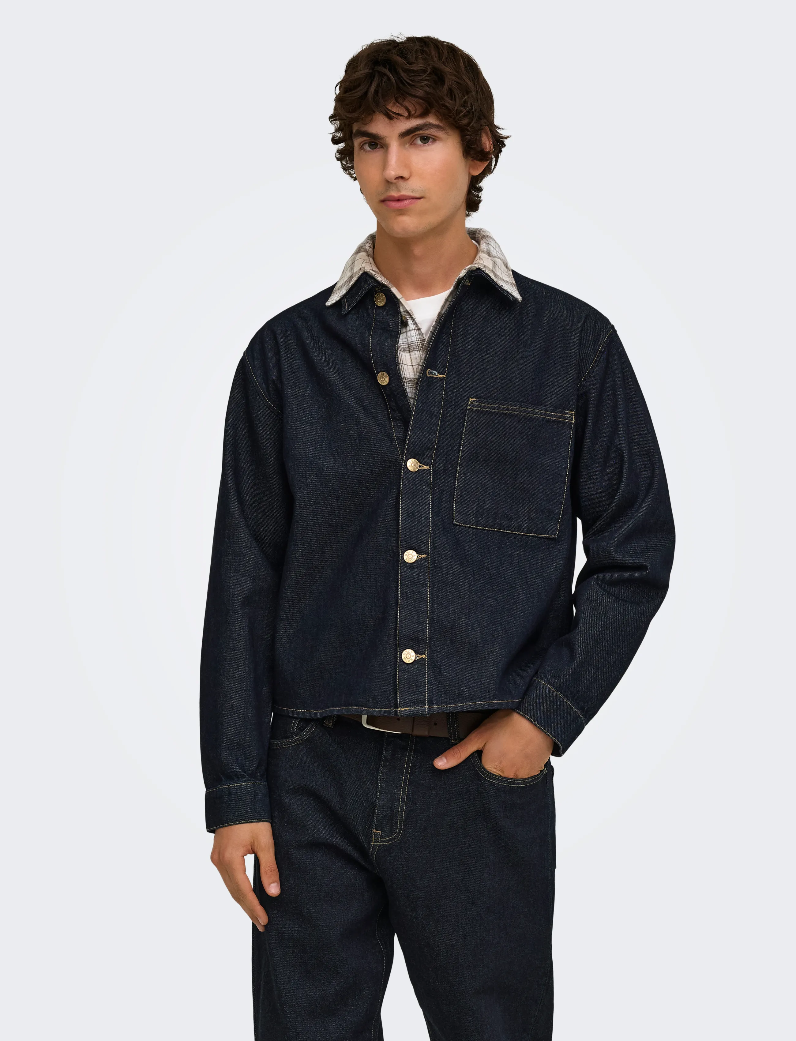 ONLY & SONS ONSSPRICK BOX AZG DNM JACKET - Üleriided - DARK DENIM / navy