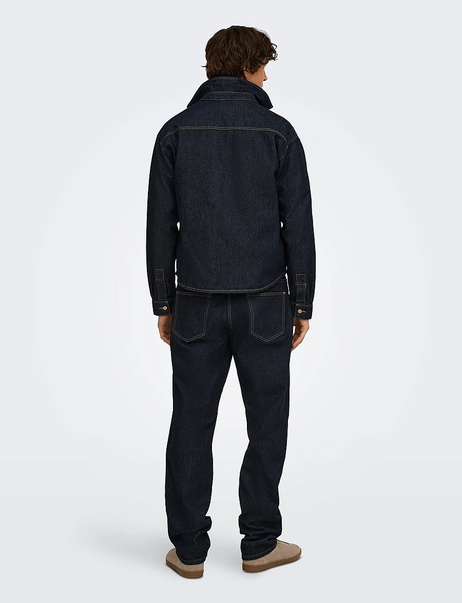 ONLY & SONS - ONSSPRICK BOX AZG DNM JACKET - voodrita teksatagid - dark denim - 3