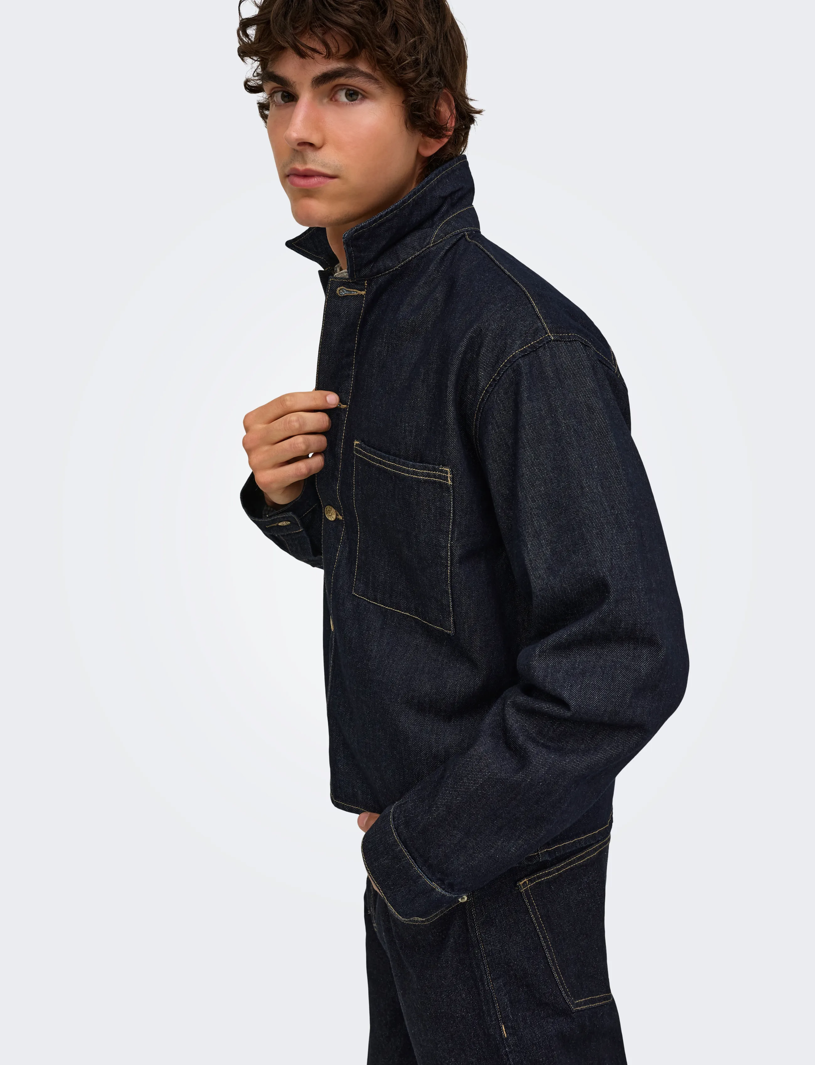ONLY & SONS Onssprick Box Azg Dnm Jacket jackor herr – bild 6