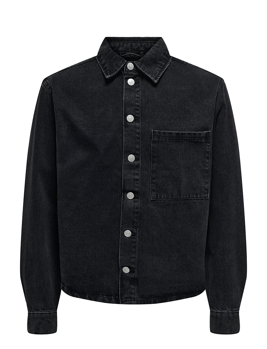 ONLY & SONS - ONSSPRICK BOX AZG DNM JACKET - ungefütterte denimjacken - washed black - 1