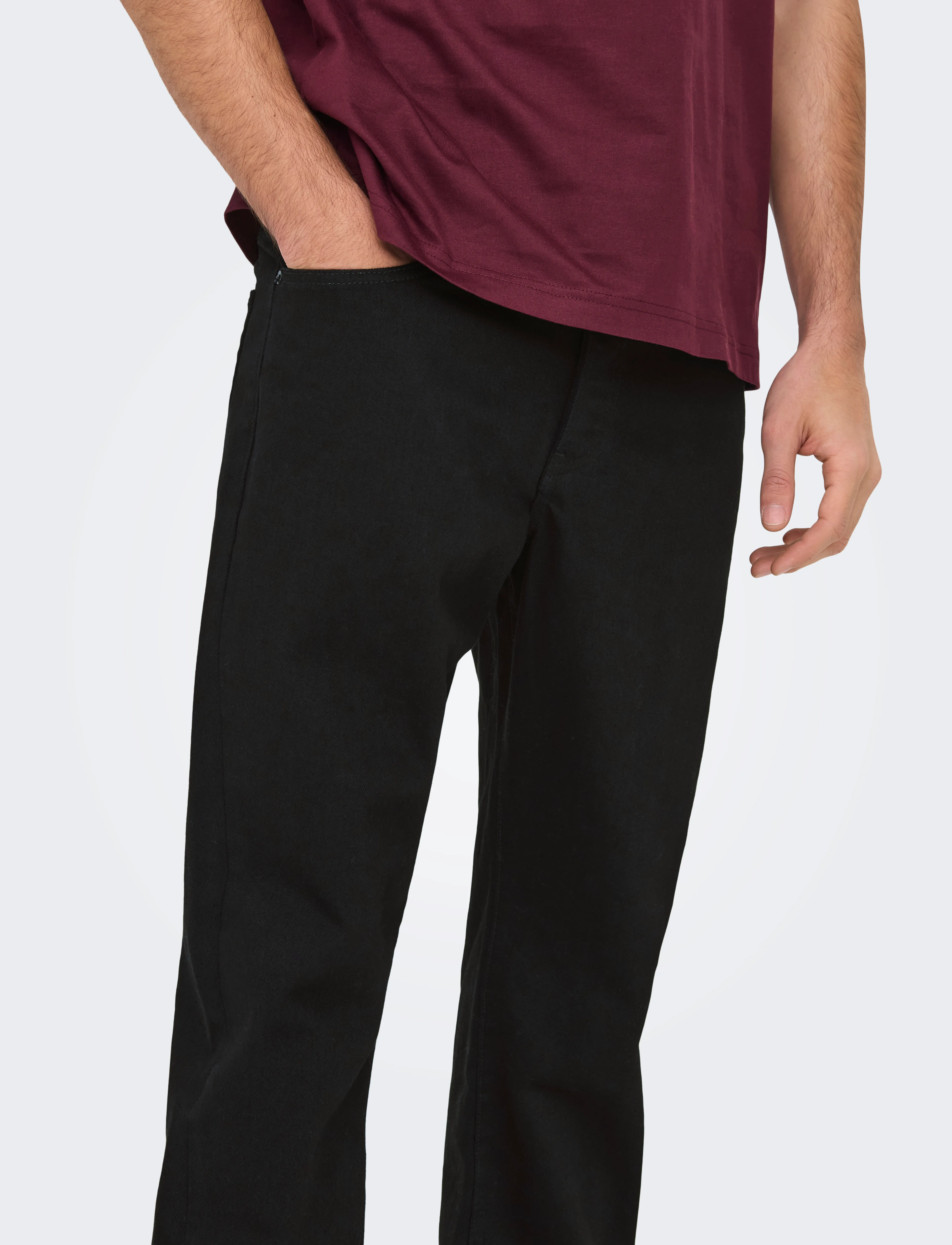 ONLY & SONS Onsedge Stay Black 3425 Azg Dnm Noos straight leg jeans herr – bild 5