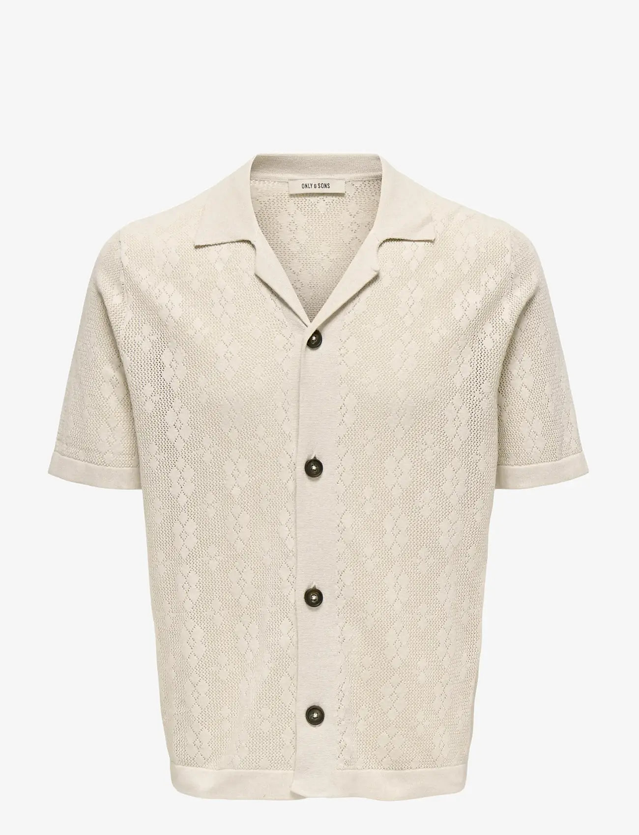 ONLY & SONS - ONSKEN LIFE REG 12 SS SHIRT KNIT - stickade pikéer - moonstruck - 0