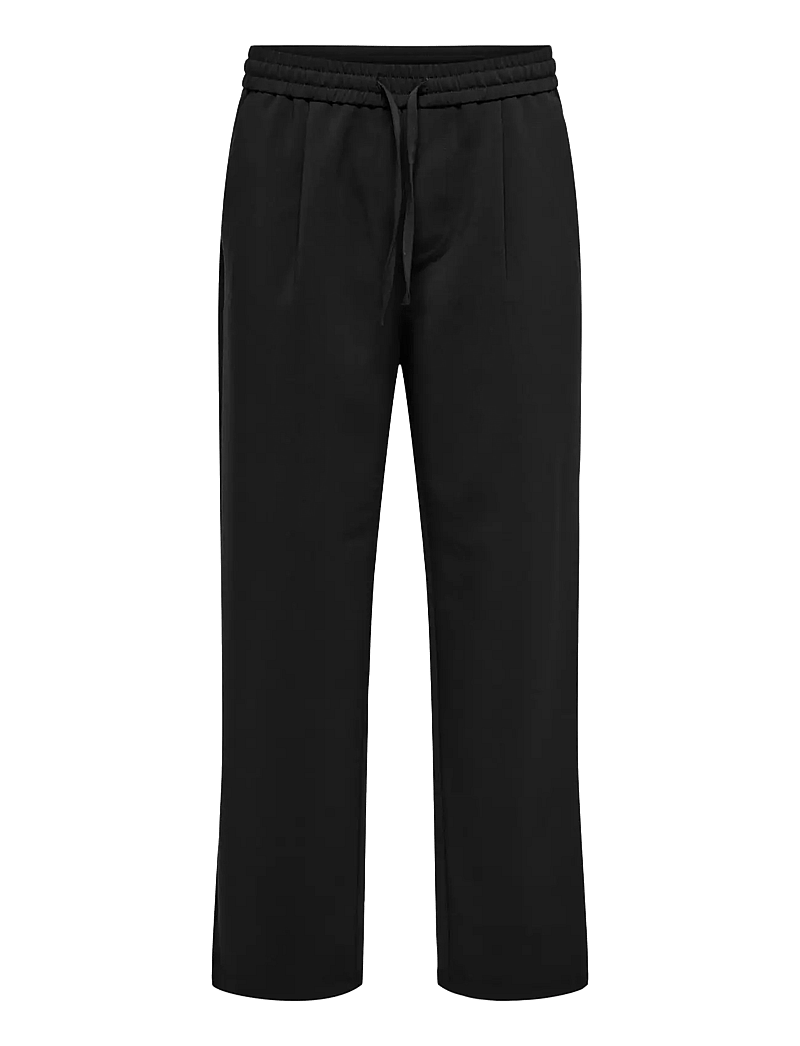 ONLY & SONS - ONSWILL 0292 LOOSE STRING PANT FRML NOOS - kolekcje - jet black - 1