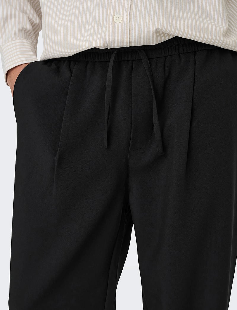 ONLY & SONS - ONSWILL 0292 LOOSE STRING PANT FRML NOOS - kolekcje - jet black - 5