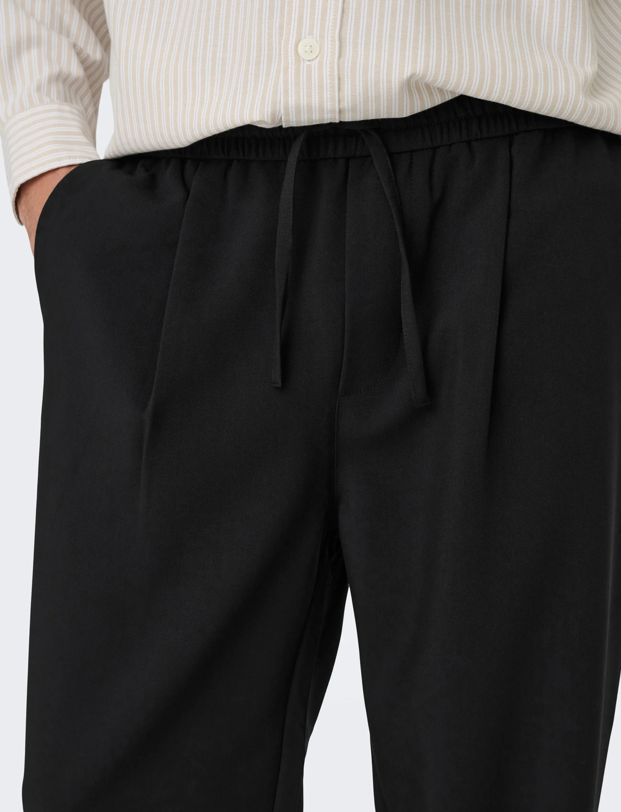 ONLY & SONS - ONSWILL 0292 LOOSE STRING PANT FRML NOOS - die niedrigsten preise - jet black - 5
