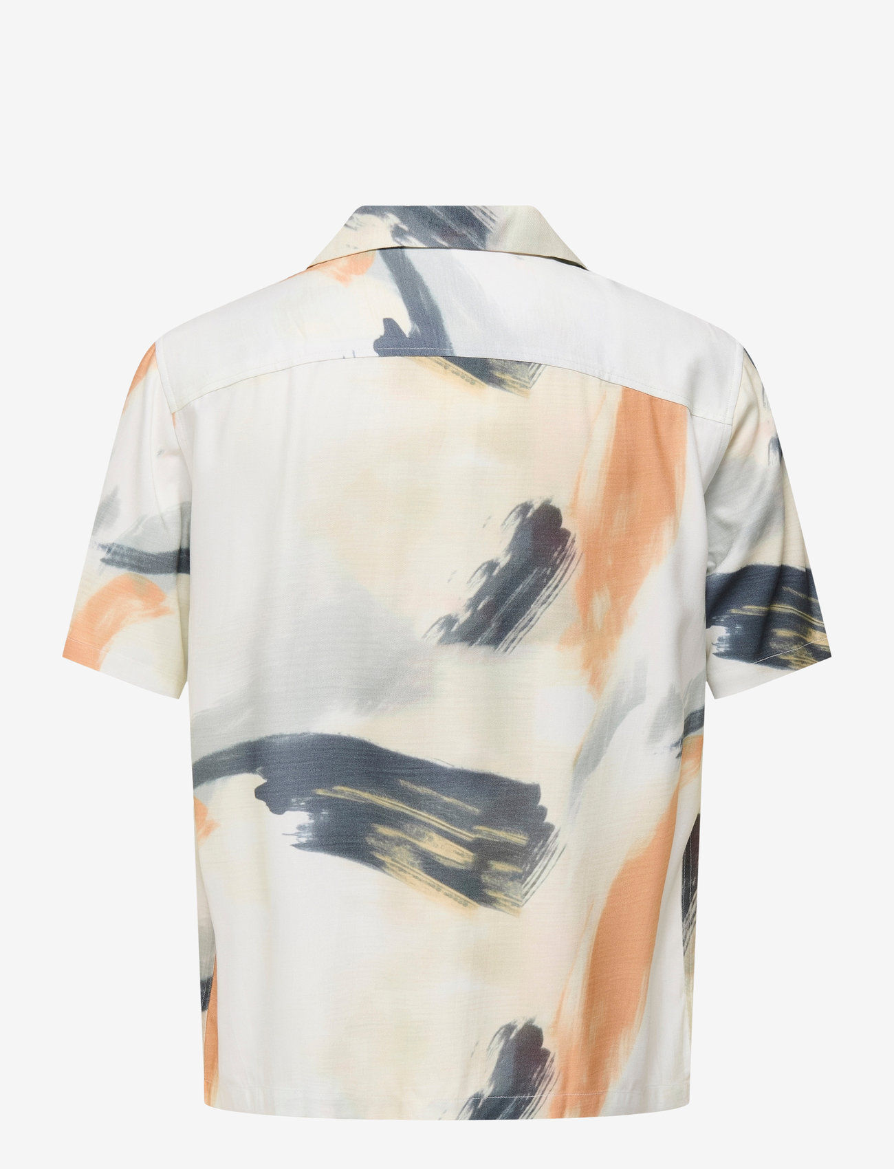 ONLY & SONS - ONSDASH LIFE REG DIG AOP SS RESORT SHIRT - short-sleeved shirts - egret - 2