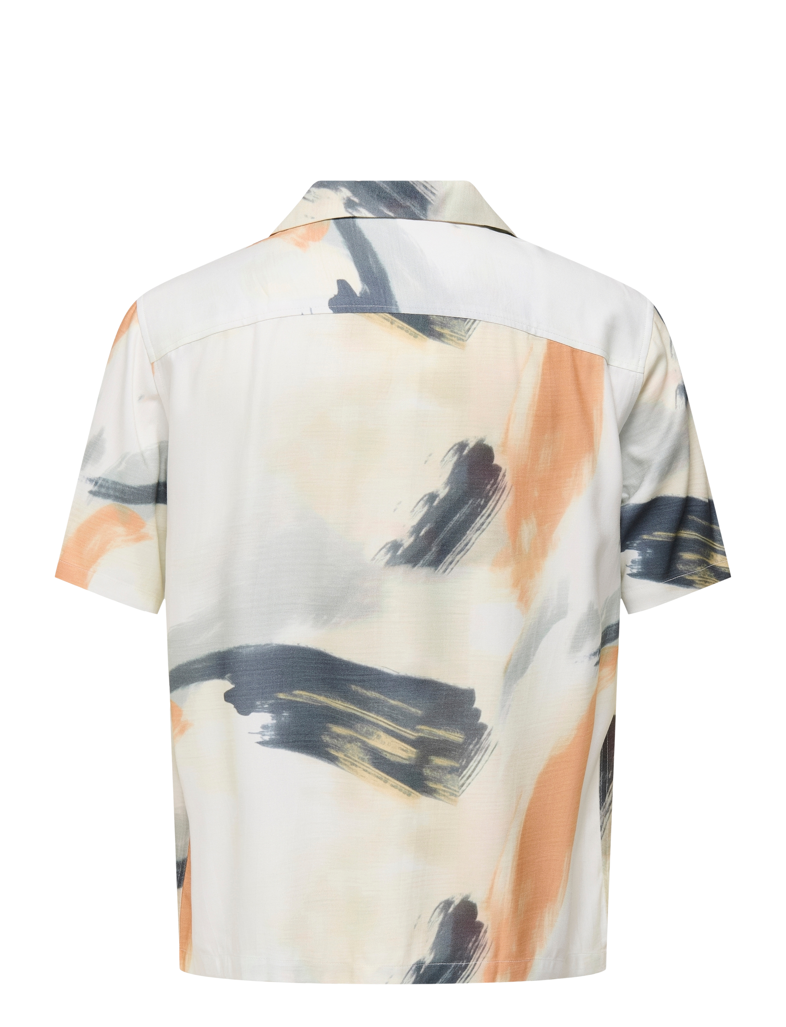 ONLY & SONS - ONSDASH LIFE REG AOP SS 001 RESORT SHIRT - kurzarmhemden - egret - 2