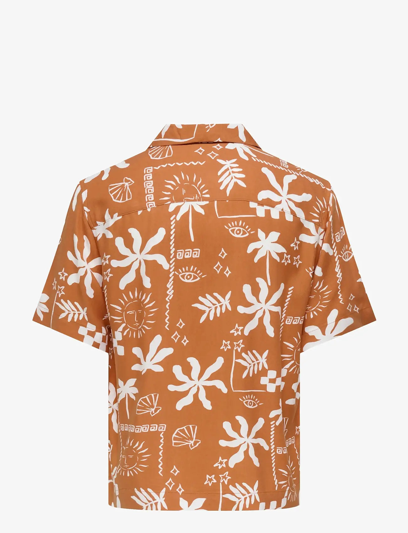 ONLY & SONS - ONSDASH LIFE REG AOP SS 001 RESORT SHIRT - kortærmede skjorter - raw sienna - 2