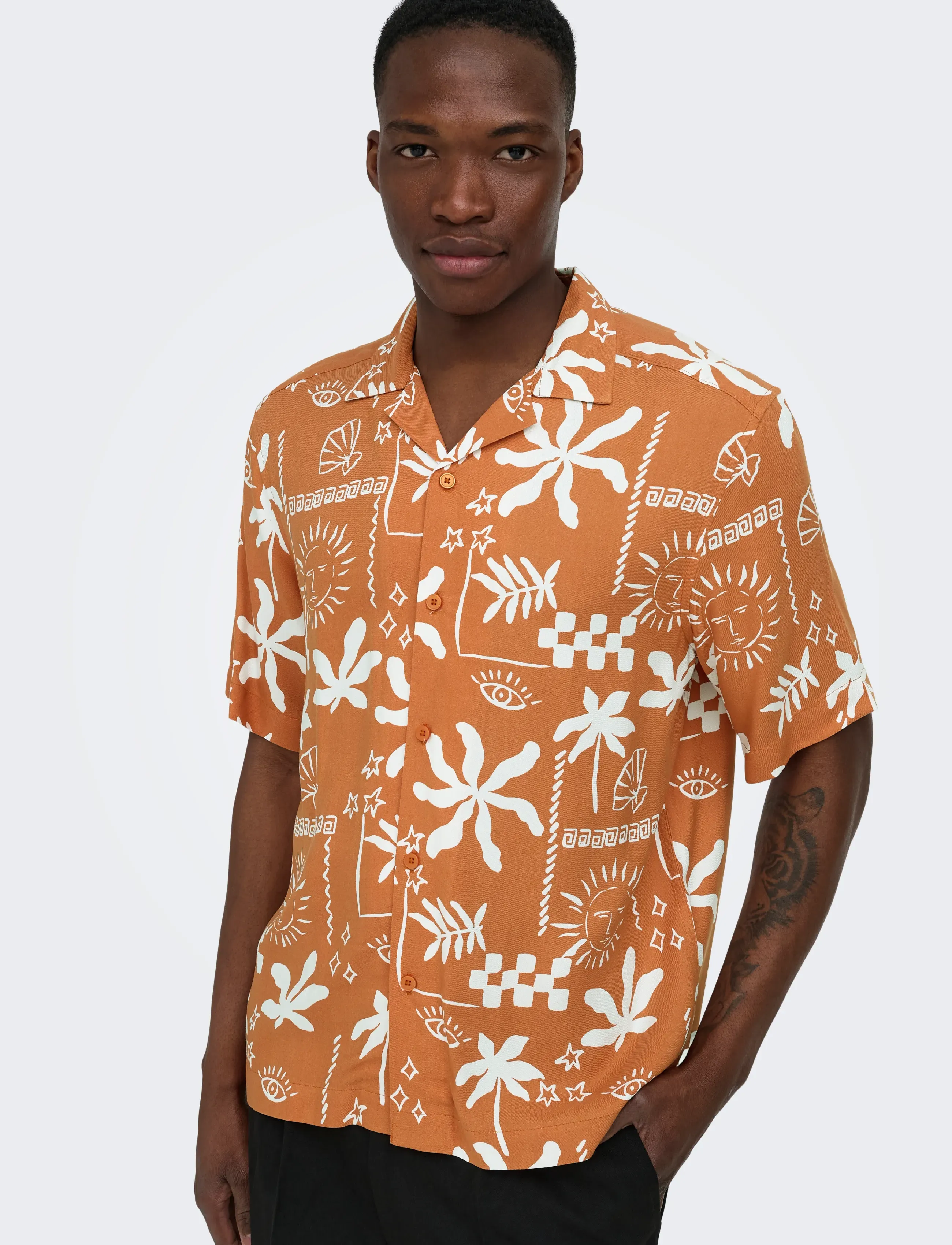 ONLY & SONS Onsdash Life Reg Dig Aop Ss Resort Shirt kortärmade skjortor herr – bild 6