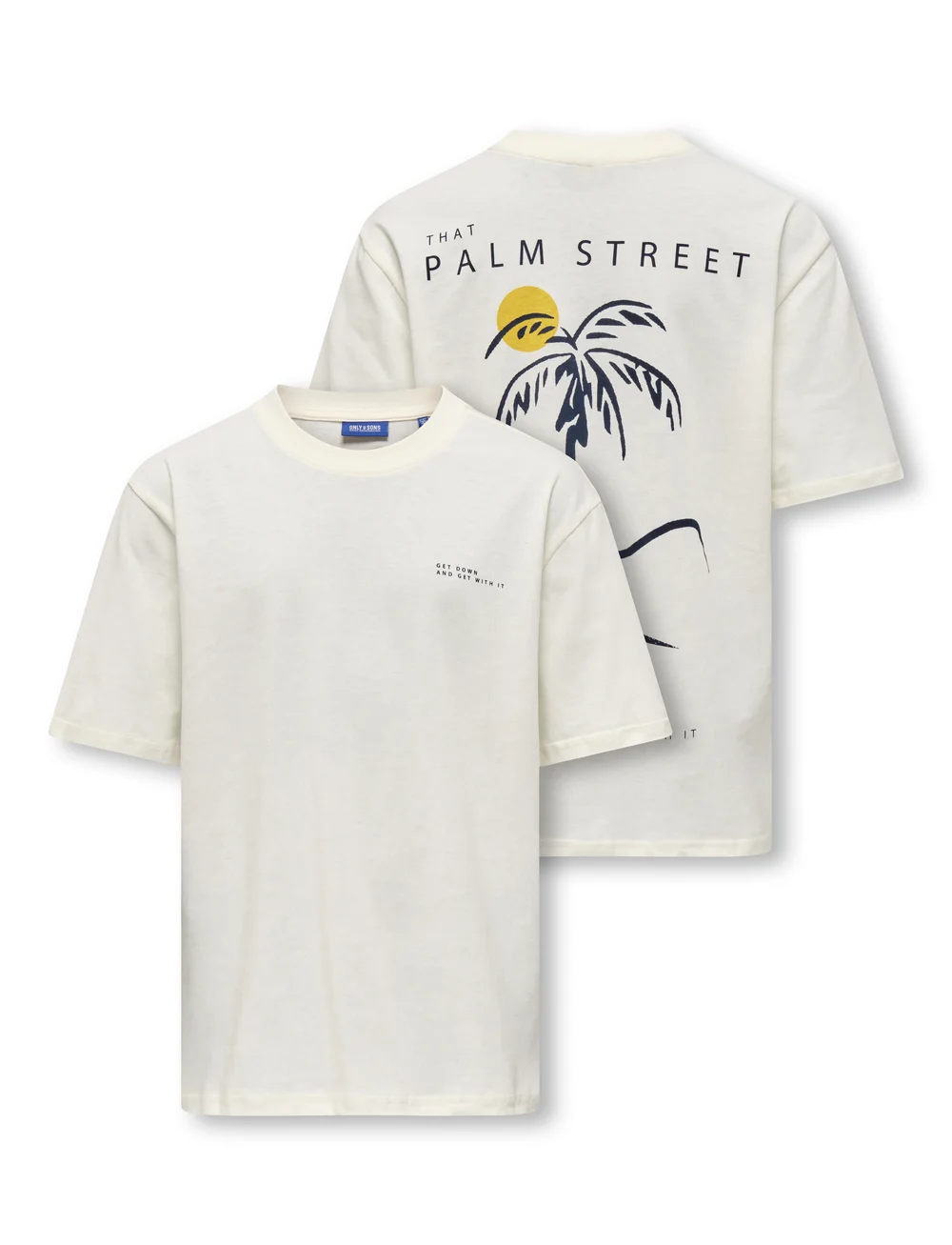 ONLY & SONS - OSJSUMMERLIFE S/S RLX PRINTED TEE JRS - kurzärmelige - tofu - 0