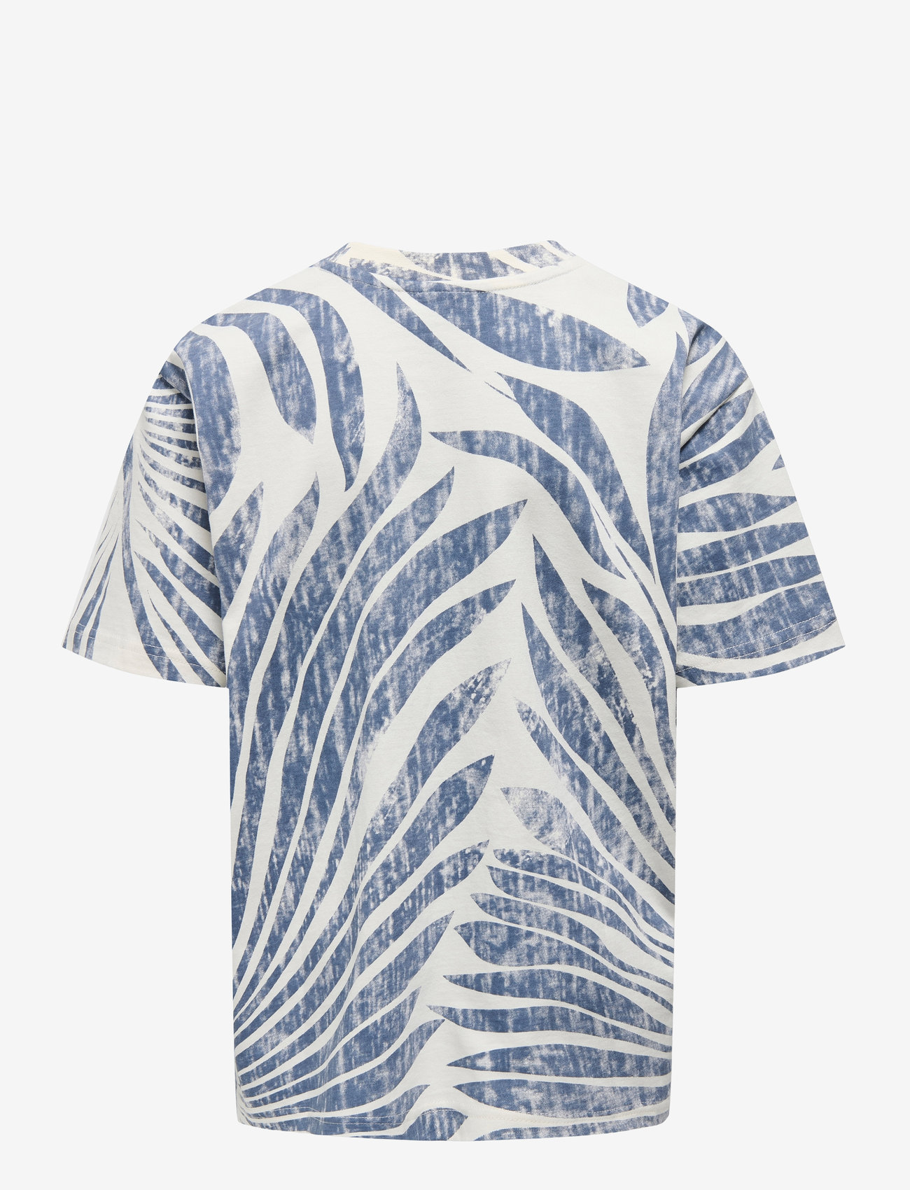 ONLY & SONS - OSJZEKE LIFE RLX WASHED SS AOP TEE JRS - herbstliche kleidung - egret - 1