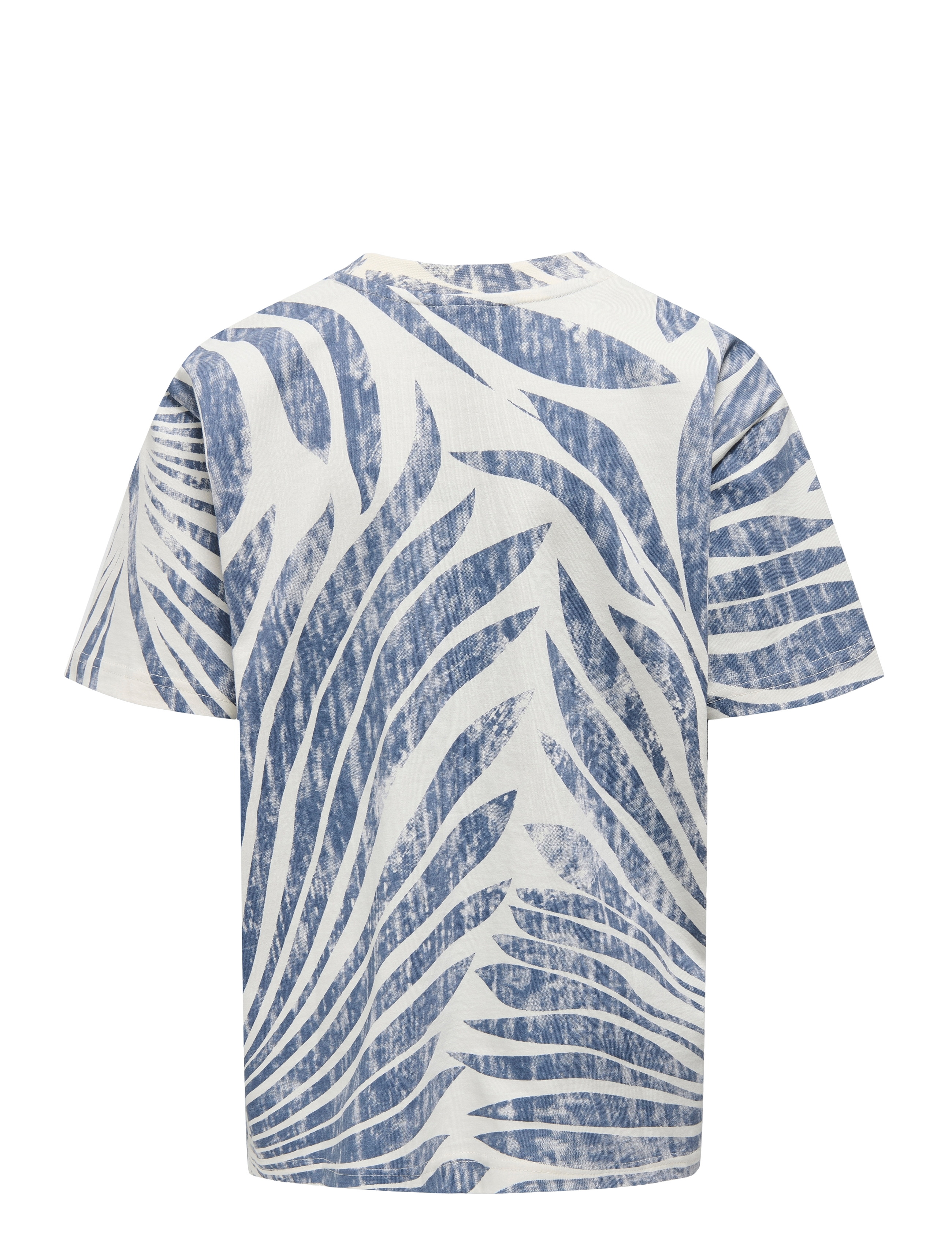 ONLY & SONS - OSJZEKE LIFE RLX WASHED SS AOP TEE JRS - kurzärmelig - egret - 1