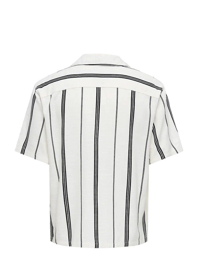 ONLY & SONS - ONSSTEPAN LOOSE FIT 006 SHIRT - stribede skjorter - bright white - 1