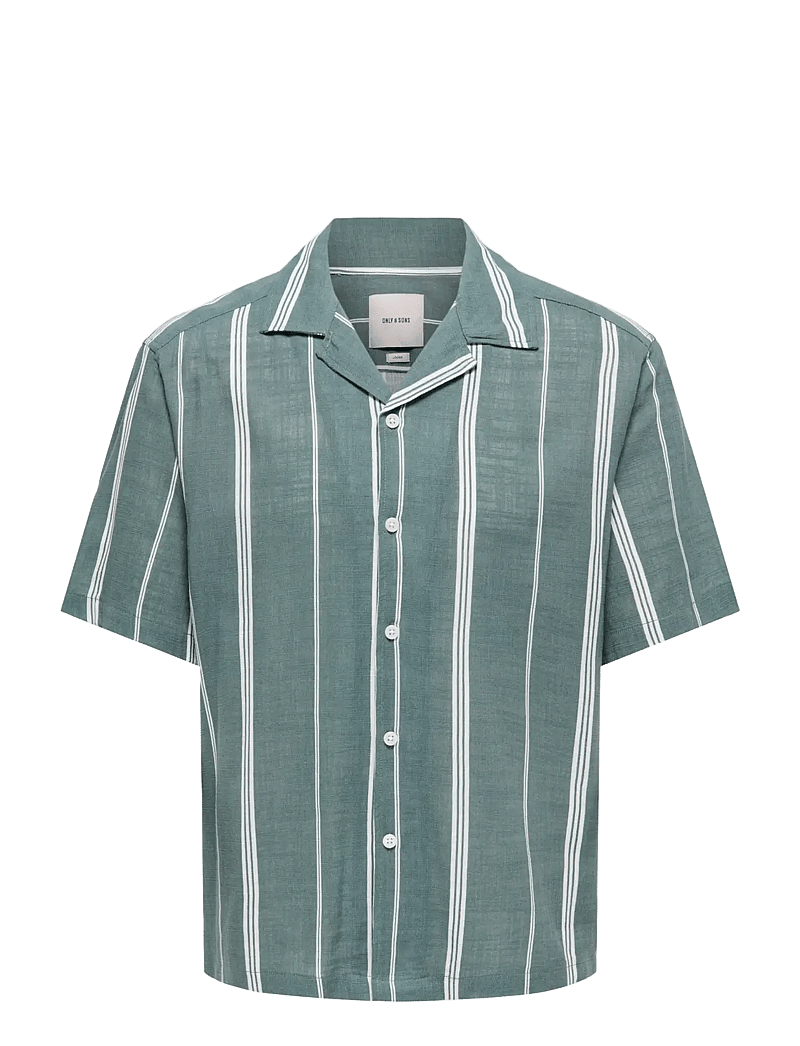 ONLY & SONS - ONSSTEPAN LOOSE FIT 006 SHIRT - stribede skjorter - laurel wreath - 0