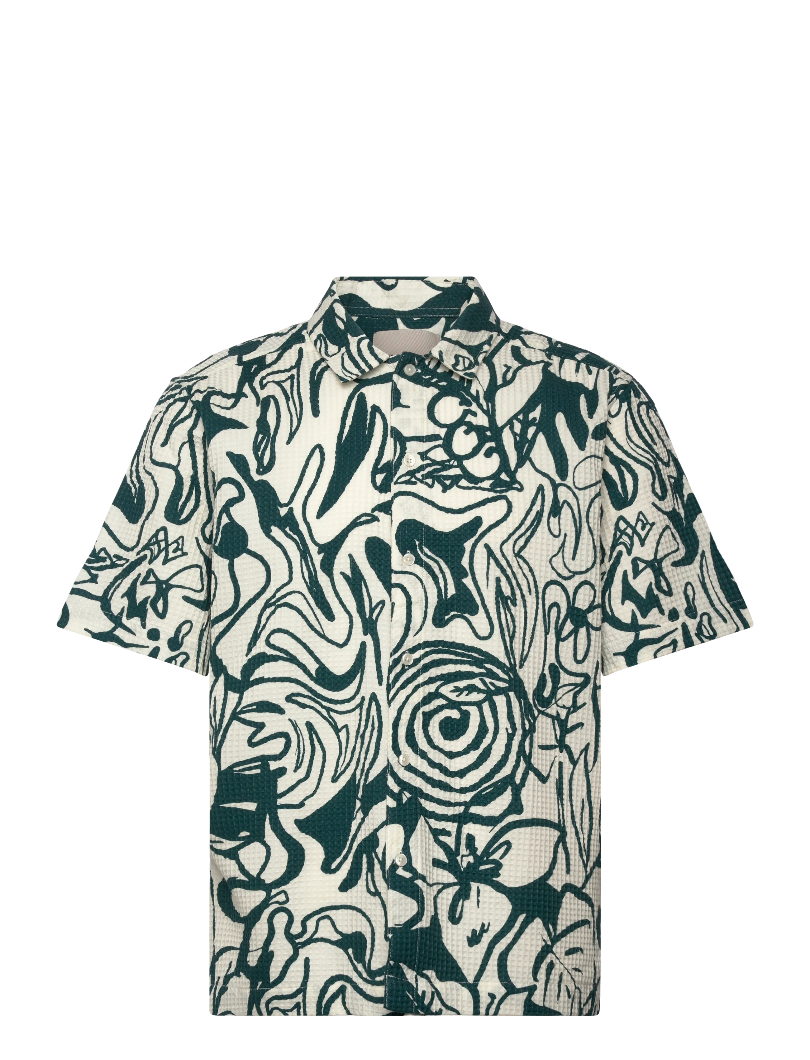 ONLY & SONS ONSSAVIER WAFFLE SS SHIRT 0326 - Autumn deals - ANTIQUE WHITE / cream