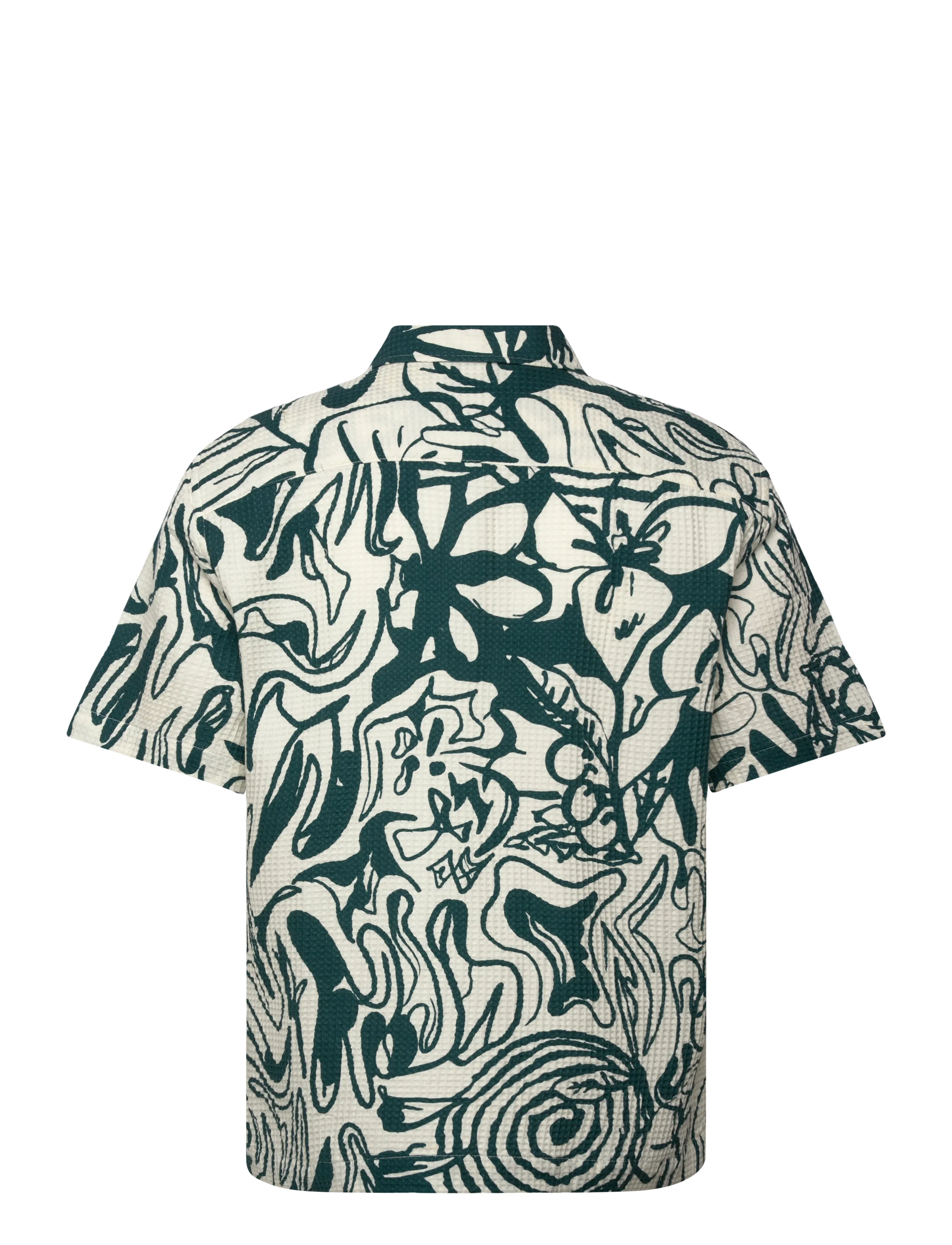 ONLY & SONS - ONSSAVIER WAFFLE SS SHIRT 0326 - overhemden met patroon - antique white - 1