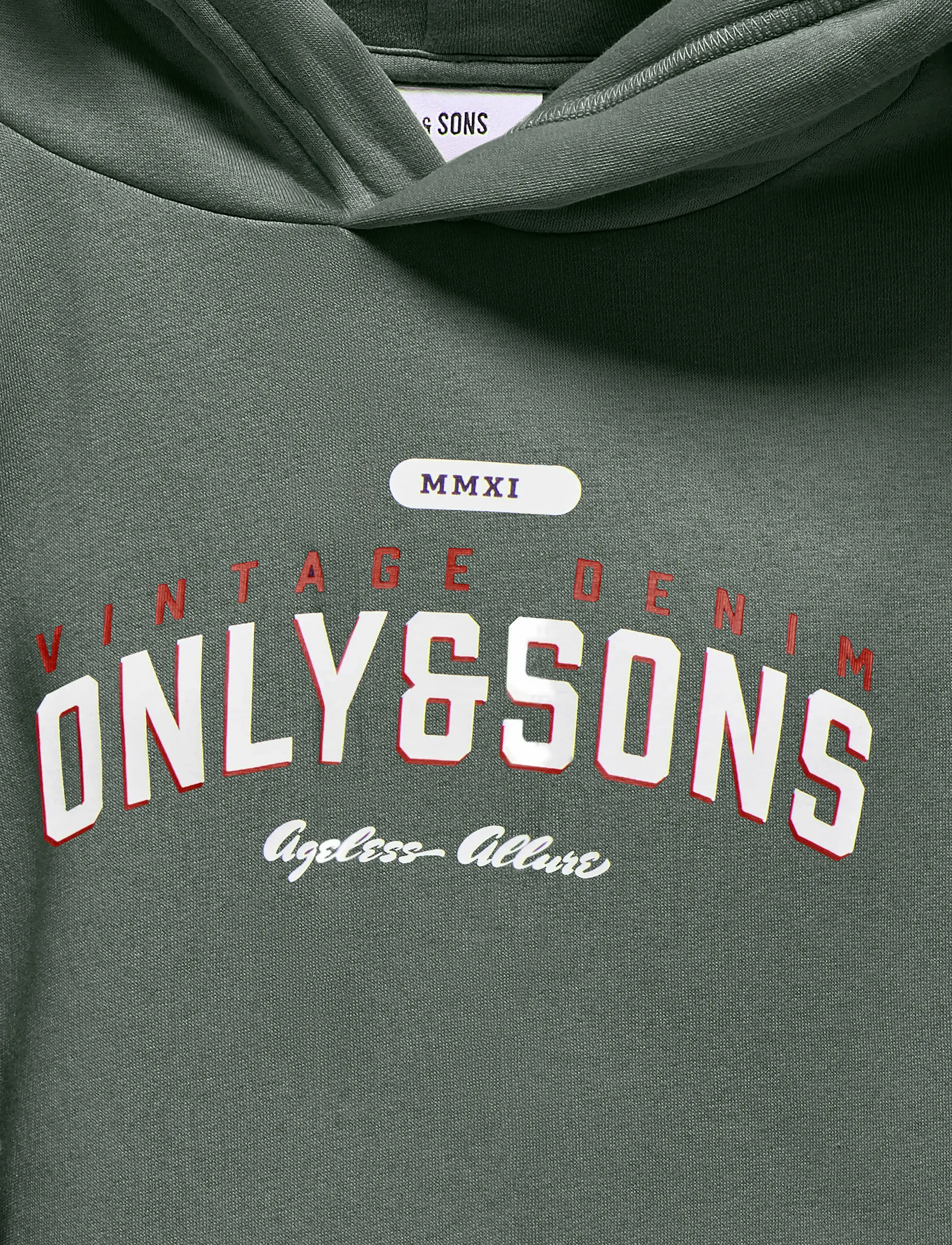 ONLY & SONS - OSJCERES REG VINTAGE PRINT HOOD SWT NOOS - kapuzenpullover - castor gray - 3