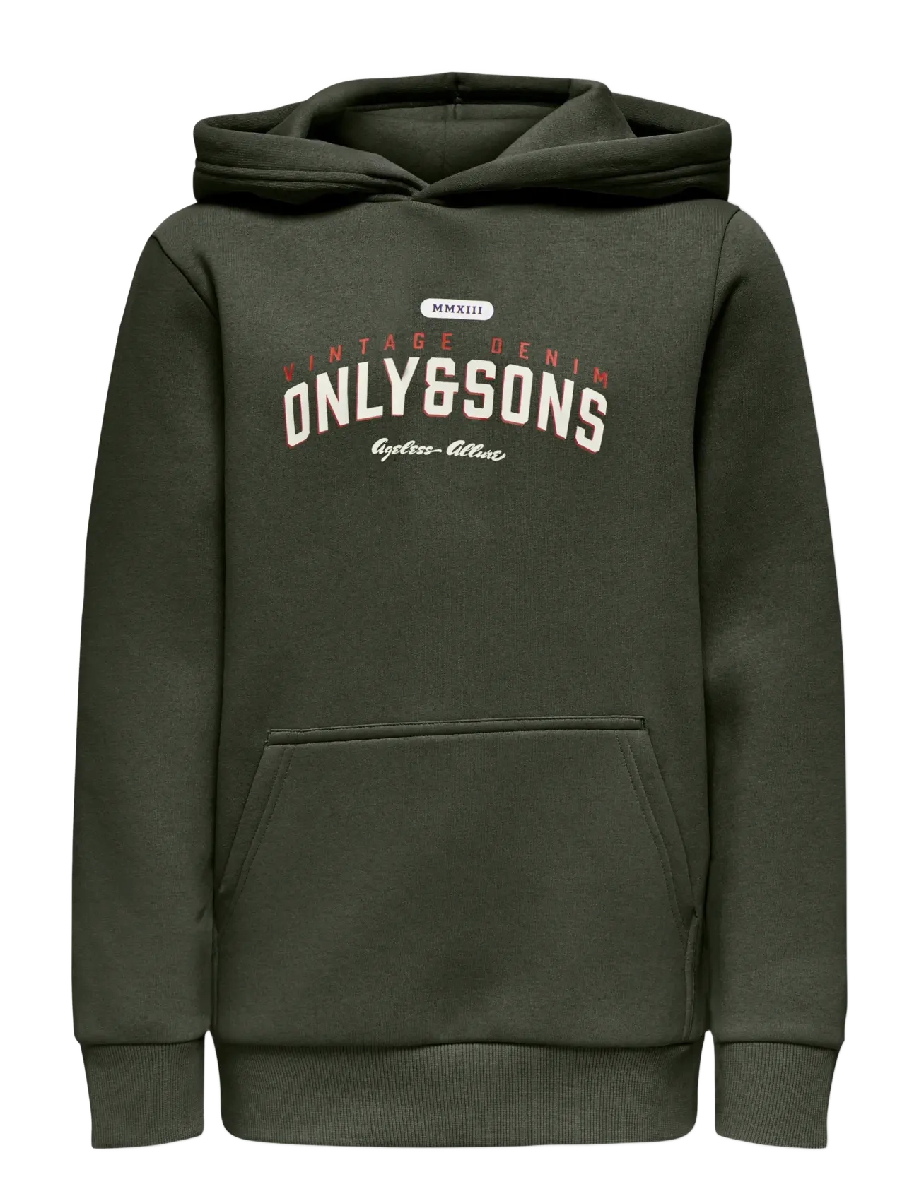 ONLY & SONS OSJCERES REG VINTAGE PRINT HOOD SWT NOOS - Kleidung - ROSIN / khaki/green