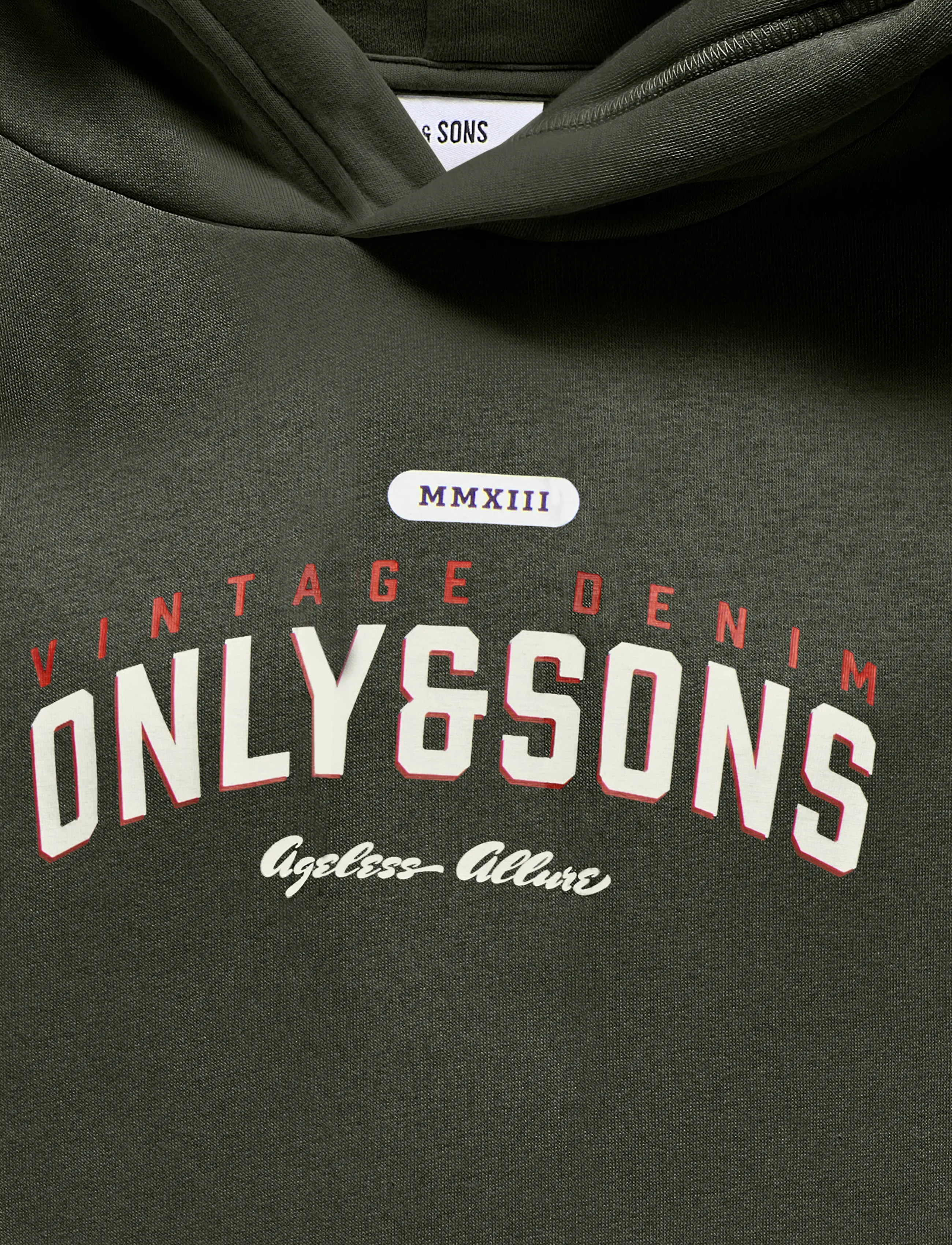 ONLY & SONS - OSJCERES REG VINTAGE PRINT HOOD SWT NOOS - kapuzenpullover - rosin - 2
