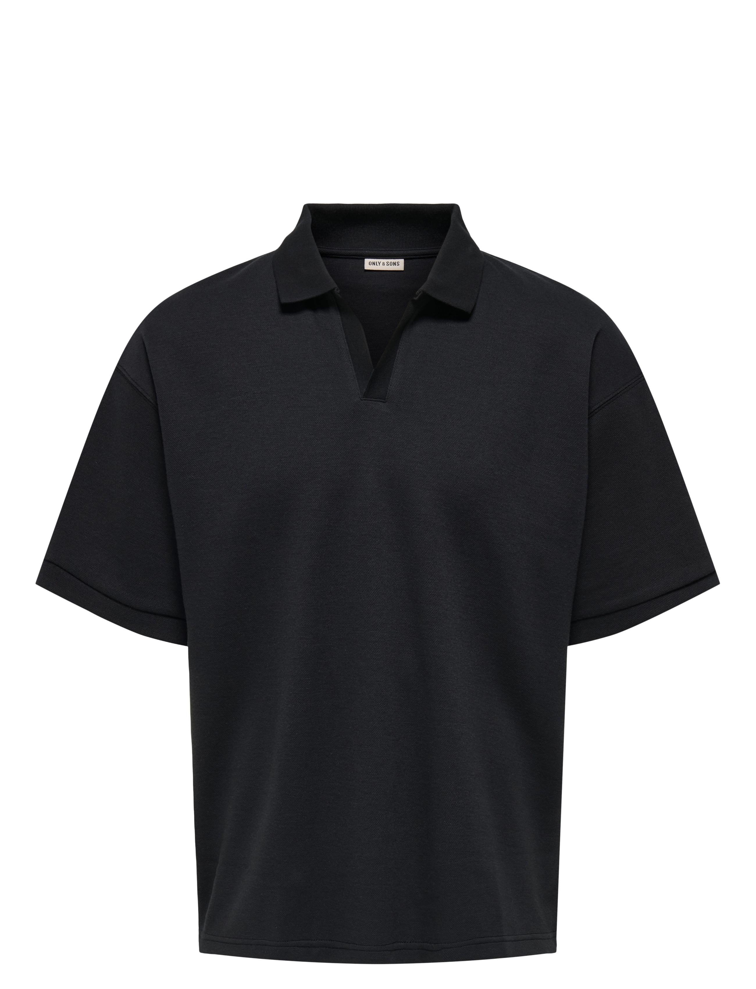 ONLY & SONS Onscali Loose Ss Resort Polo Art, XS, Polos, Schwarz - Short-sleeved, Männerswear