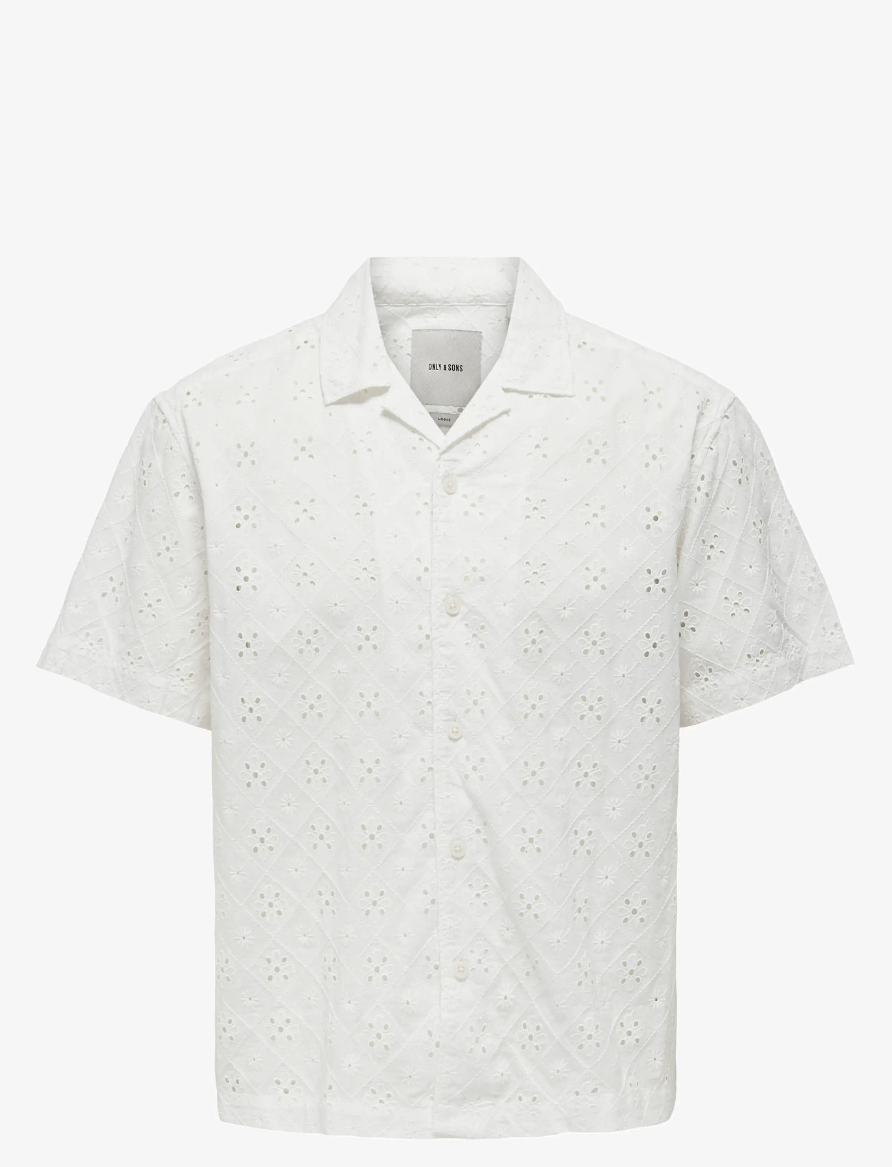 ONLY & SONS - ONSARON LOOSE FIT SS RESORT SHIRT 0305 - lyhythihaiset kauluspaidat - cloud dancer - 0