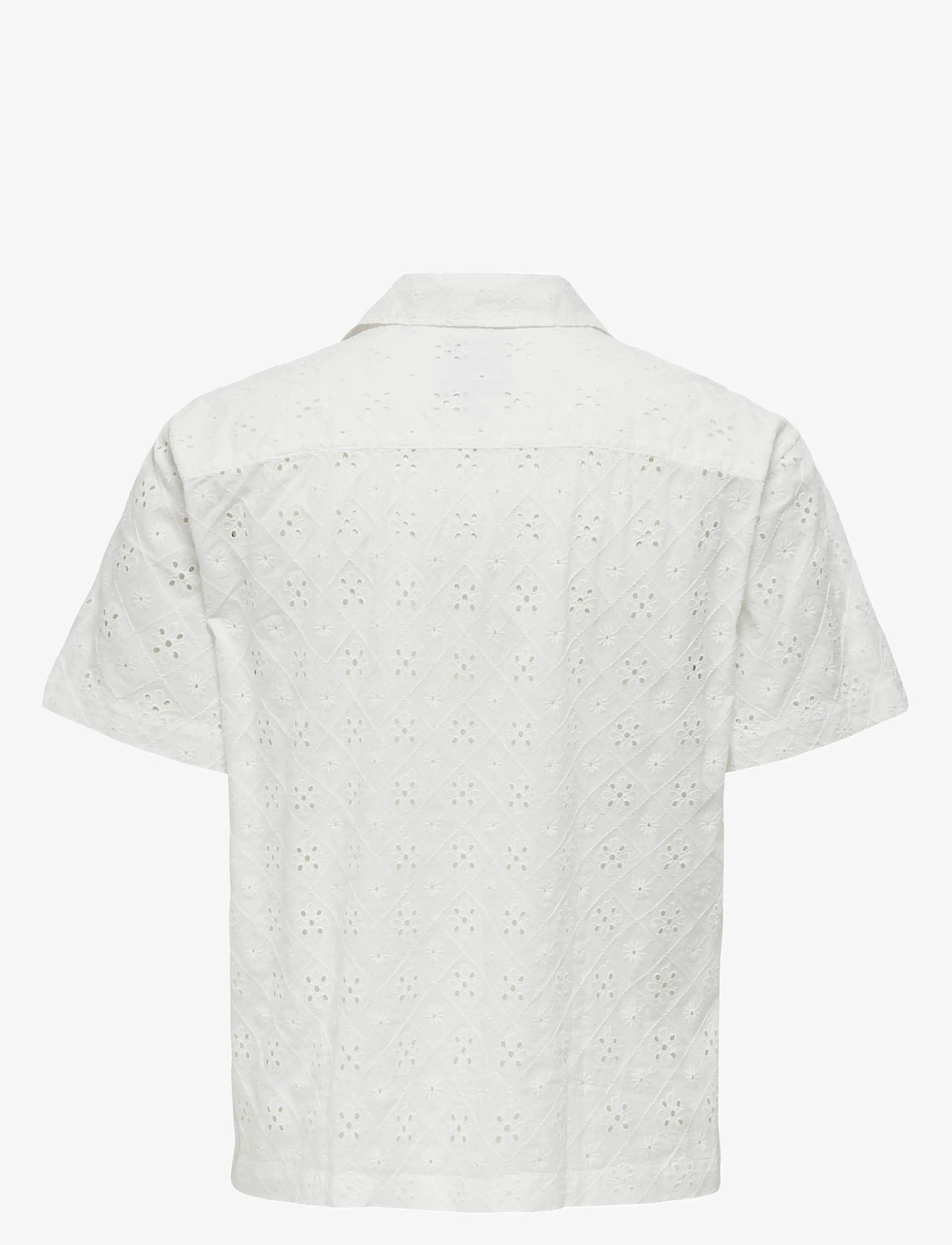 ONLY & SONS - ONSARON LOOSE FIT SS RESORT SHIRT 0305 - lyhythihaiset kauluspaidat - cloud dancer - 1