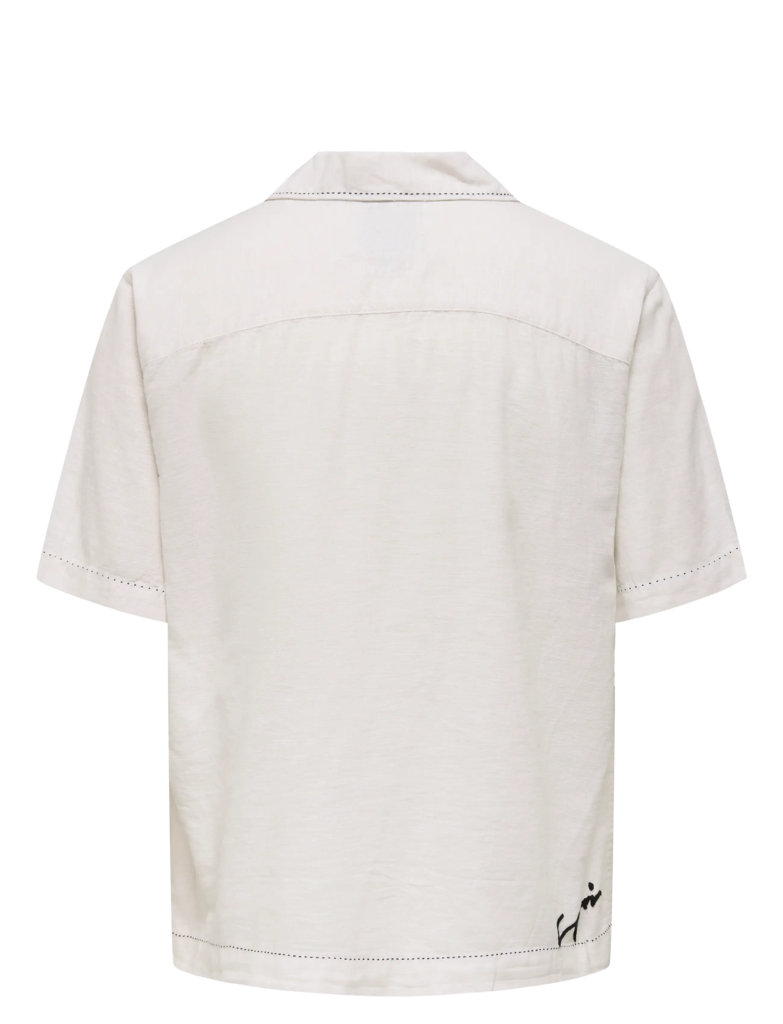 ONLY & SONS - ONSCAIDENLY EMBROIDERY SS RESORT LOOSE S - cloud dancer - 2