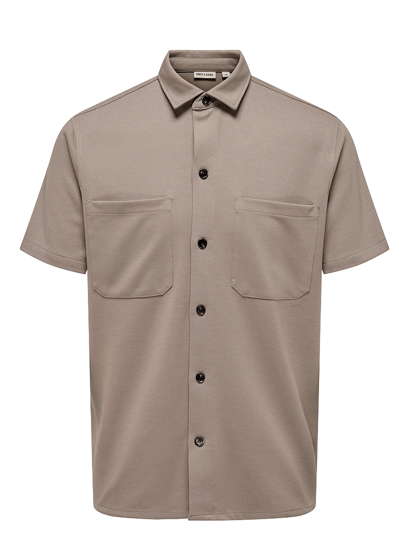 ONLY & SONS - ONSNEWKODYL REG SS SHIRT - lühikeste varrukatega särgid - fossil - 1