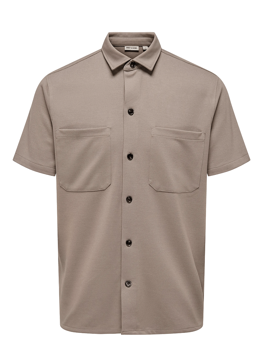 ONLY & SONS - ONSNEWKODYL REG SS SHIRT - krótki rękaw - fossil - 1