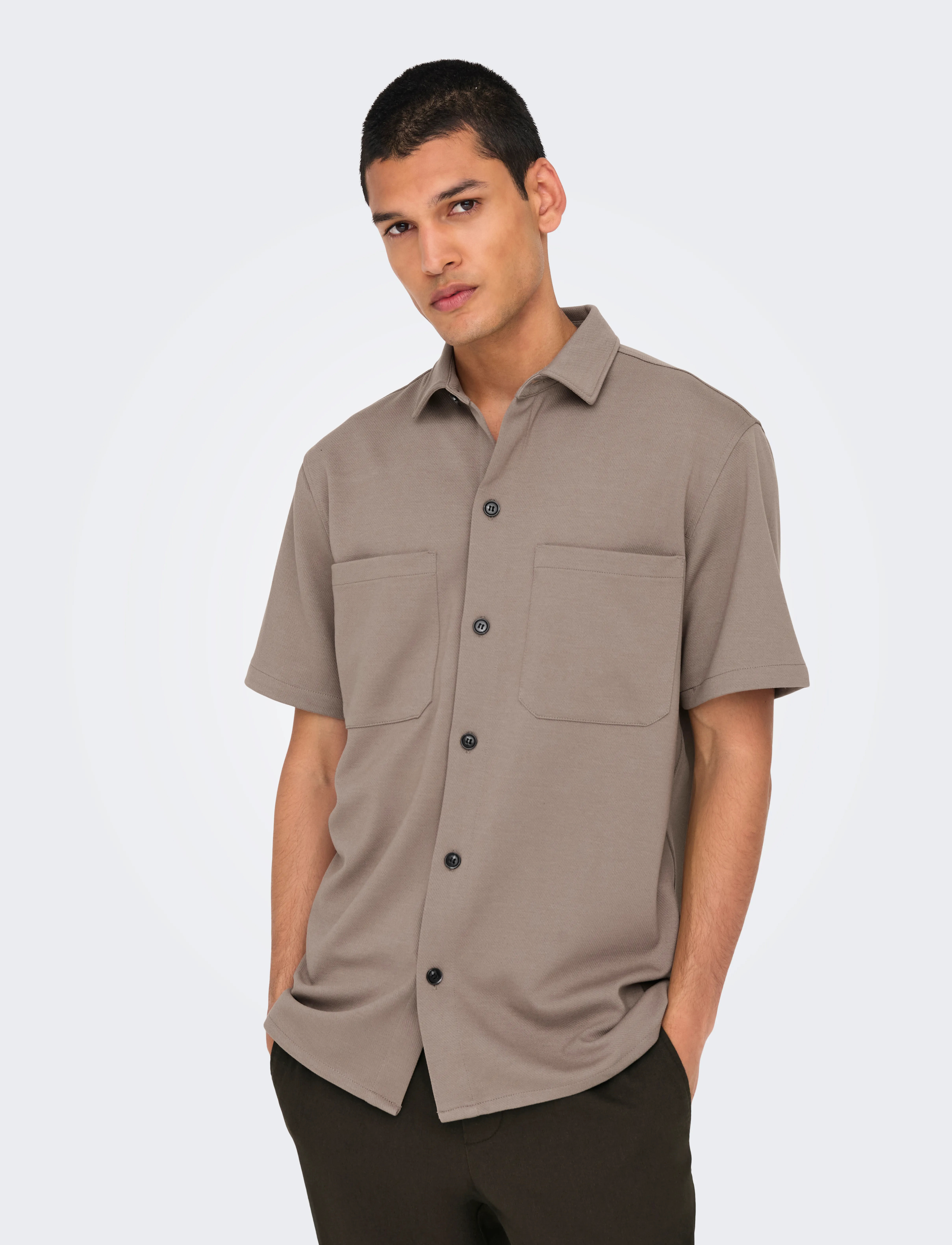 ONLY & SONS - ONSNEWKODYL REG SS SHIRT - krótki rękaw - fossil - 5