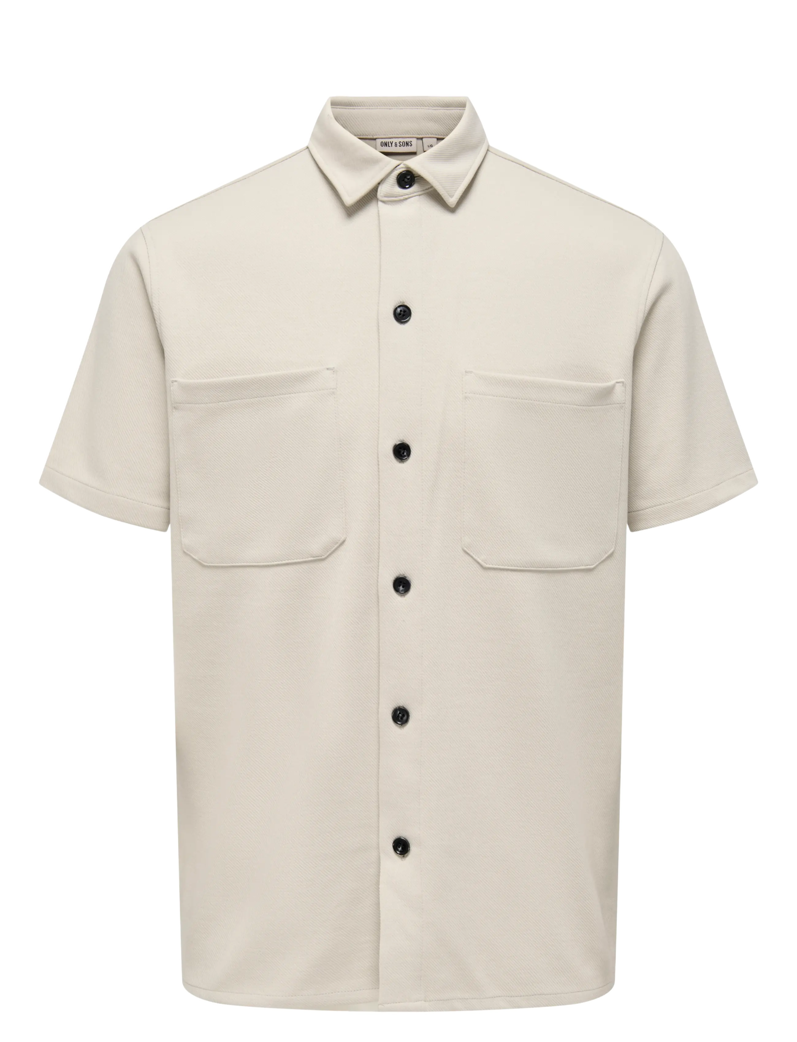 ONLY & SONS Onsnewkodyl Reg Ss Shirt Cream - S - Herren