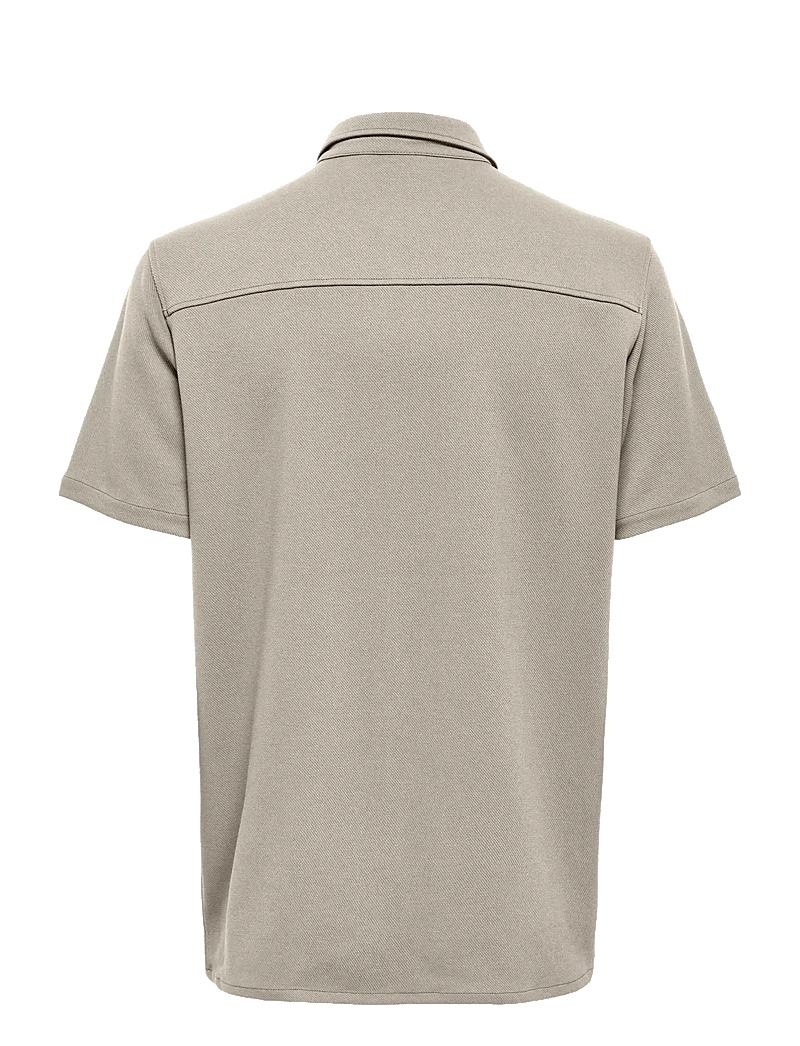 ONLY & SONS - ONSNEWKODYL REG SS SHIRT - kurzarmhemden - silver lining - 1