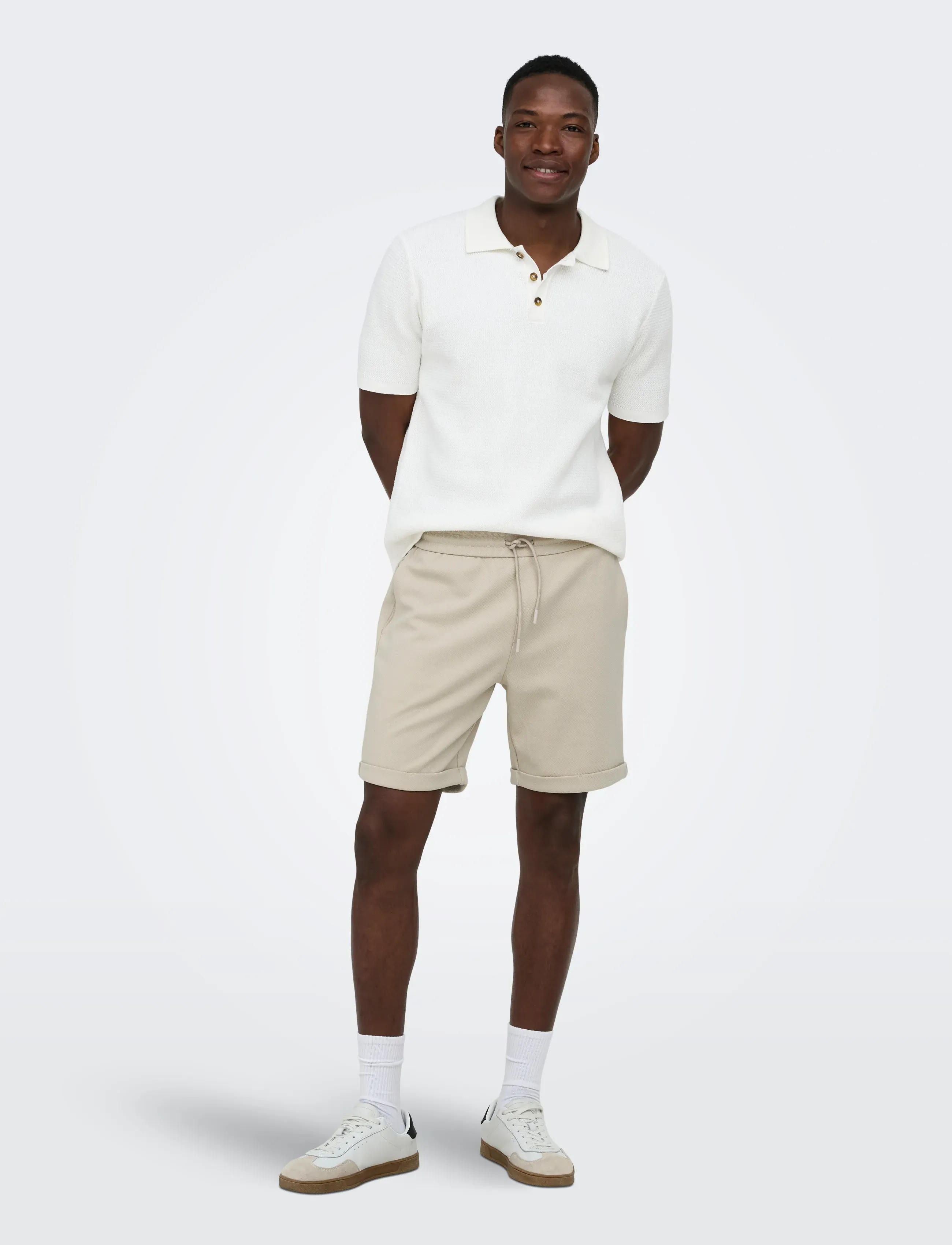 ONLY & SONS - ONSNEWKODYL REG S SHORTS NOOS - lühikesed vabaajapüksid - silver lining - 4