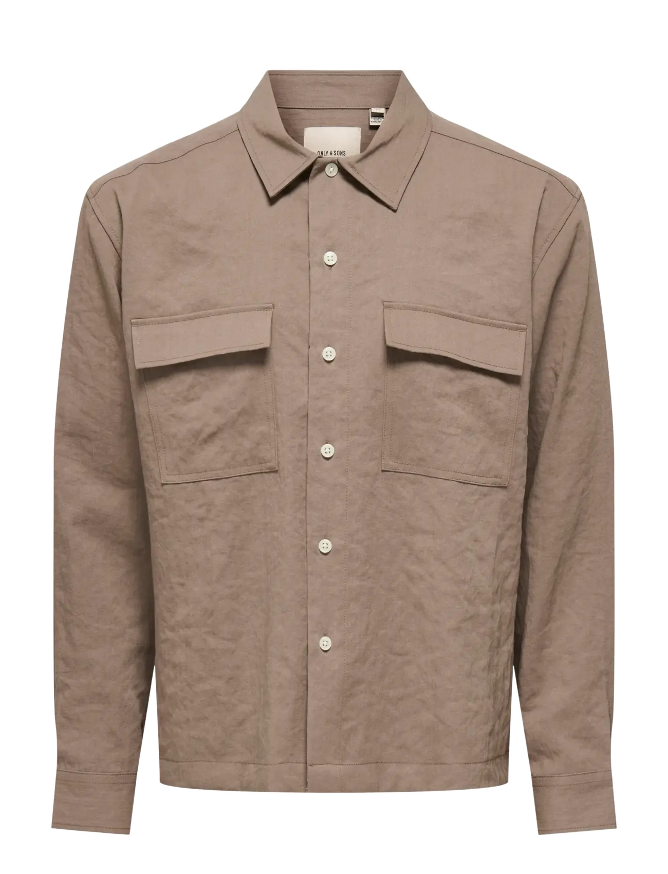 ONLY & SONS Onstrake Loose 0329 Ls Shirt Beige - XL - Herren
