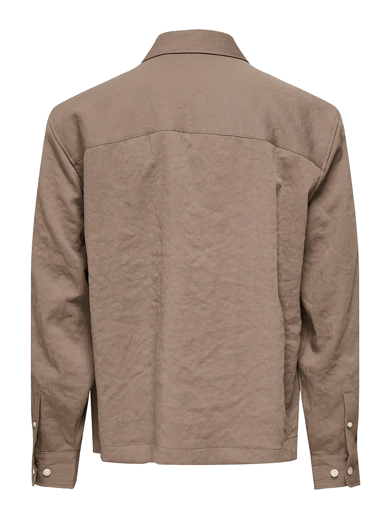 ONLY & SONS - ONSTRAKE LOOSE 0329 LS SHIRT - casual shirts - fossil - 1