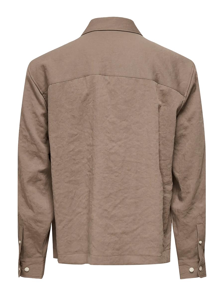 ONLY & SONS - ONSTRAKE LOOSE 0329 LS SHIRT - vabaajasärgid - fossil - 1