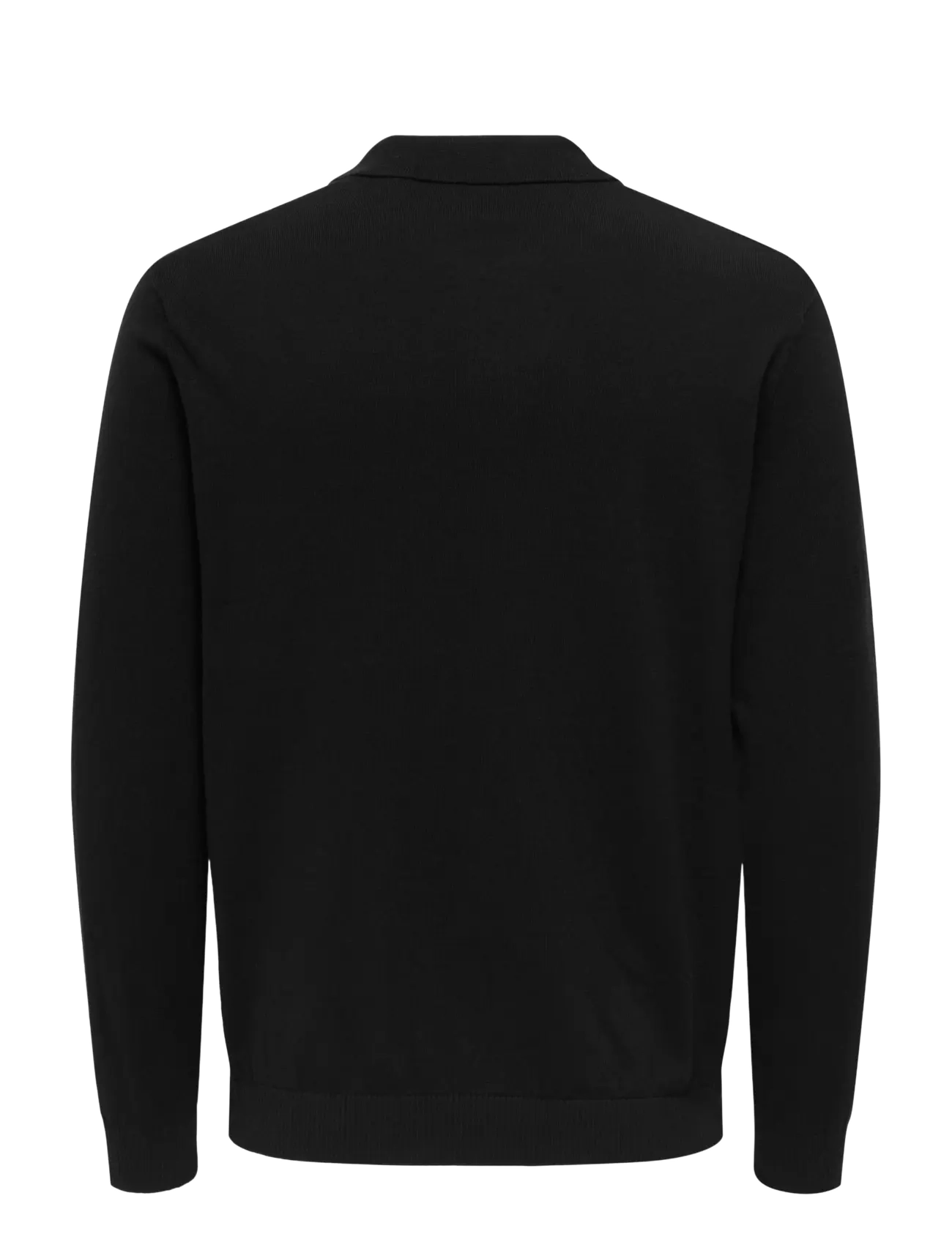 ONLY & SONS - ONSLOUI REG 12 LS MEL POLO KNIT NOOS - black - 2