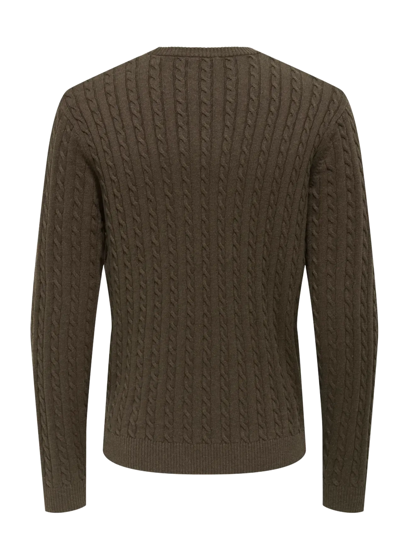 ONLY & SONS - ONSLOUI REG 12 CABEL CREW KNIT NOOS - rundhals - coffee bean - 2
