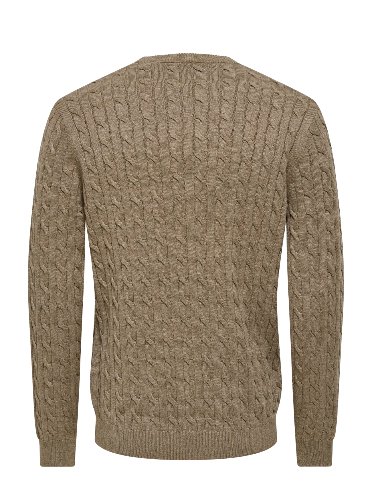 ONLY & SONS - ONSLOUI REG 12 CABEL CREW KNIT NOOS - desert taupe - 2
