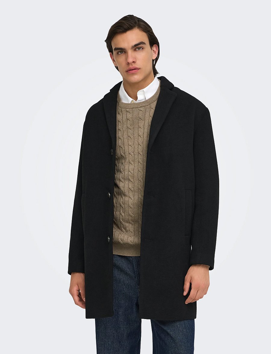 ONLY & SONS - ONSLOUI REG 12 CABEL CREW KNIT NOOS - rund hals - desert taupe - 0