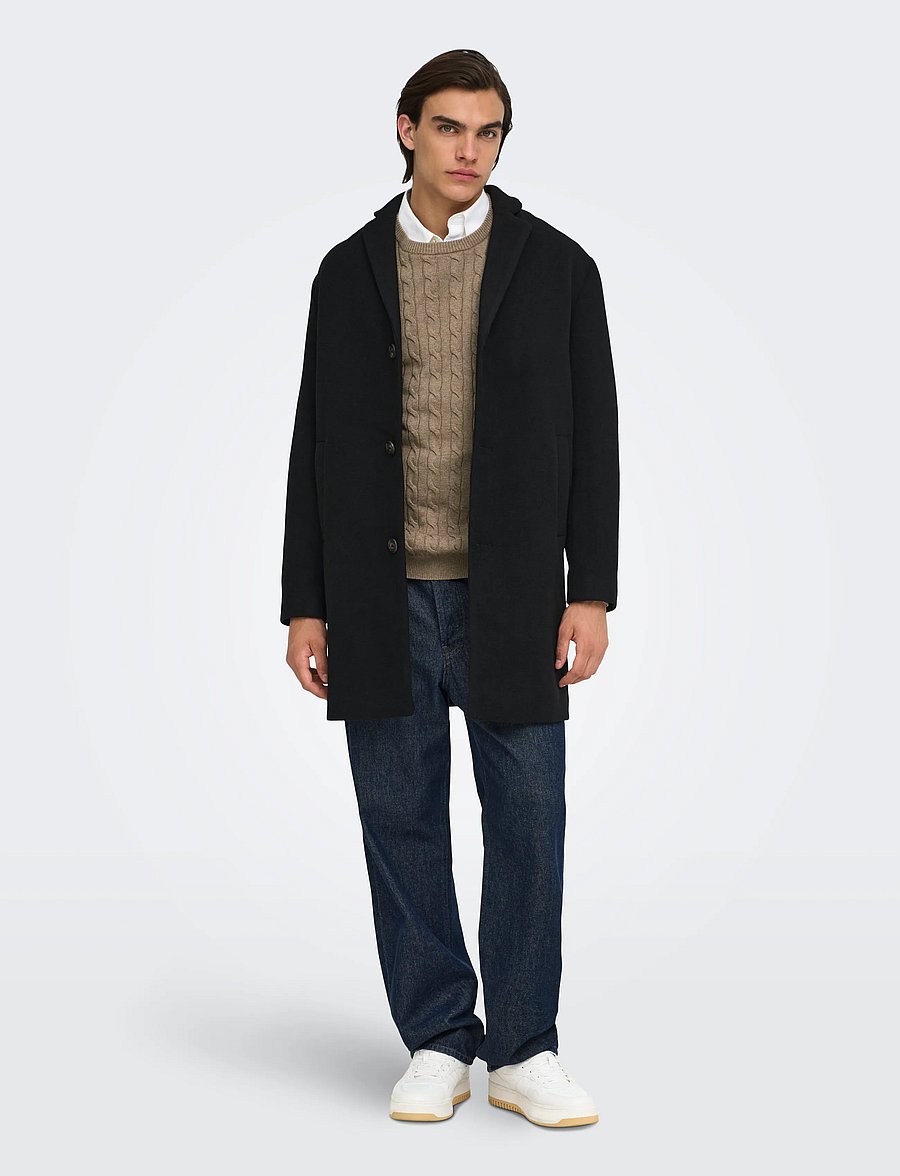 ONLY & SONS - ONSLOUI REG 12 CABEL CREW KNIT NOOS - rund hals - desert taupe - 4
