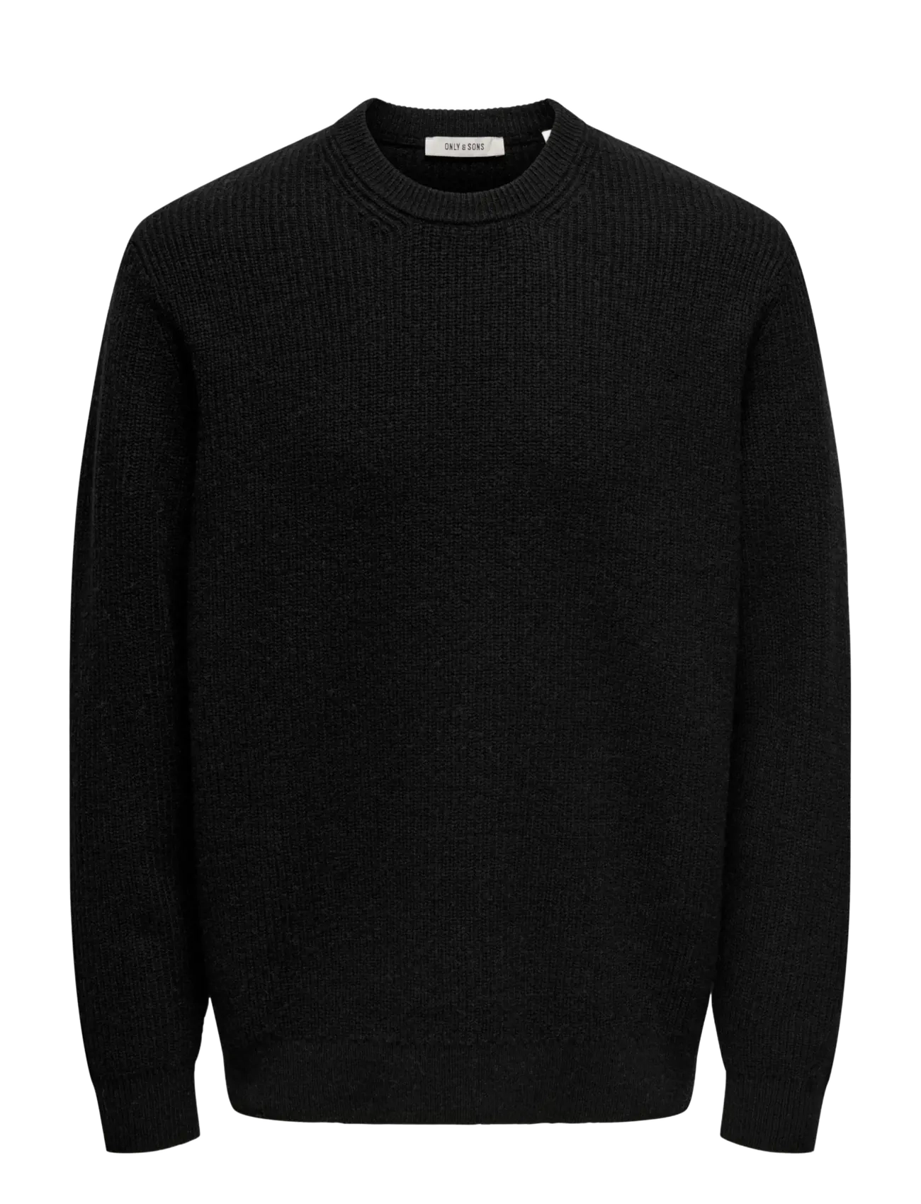 ONLY & SONS Onsjim Rlx Merino Crew Knit Schwarz - XXL - Herren