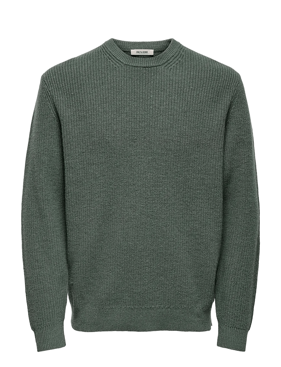ONLY & SONS - ONSJIM RLX MERINO CREW KNIT - rundhalsad - castor gray - 0