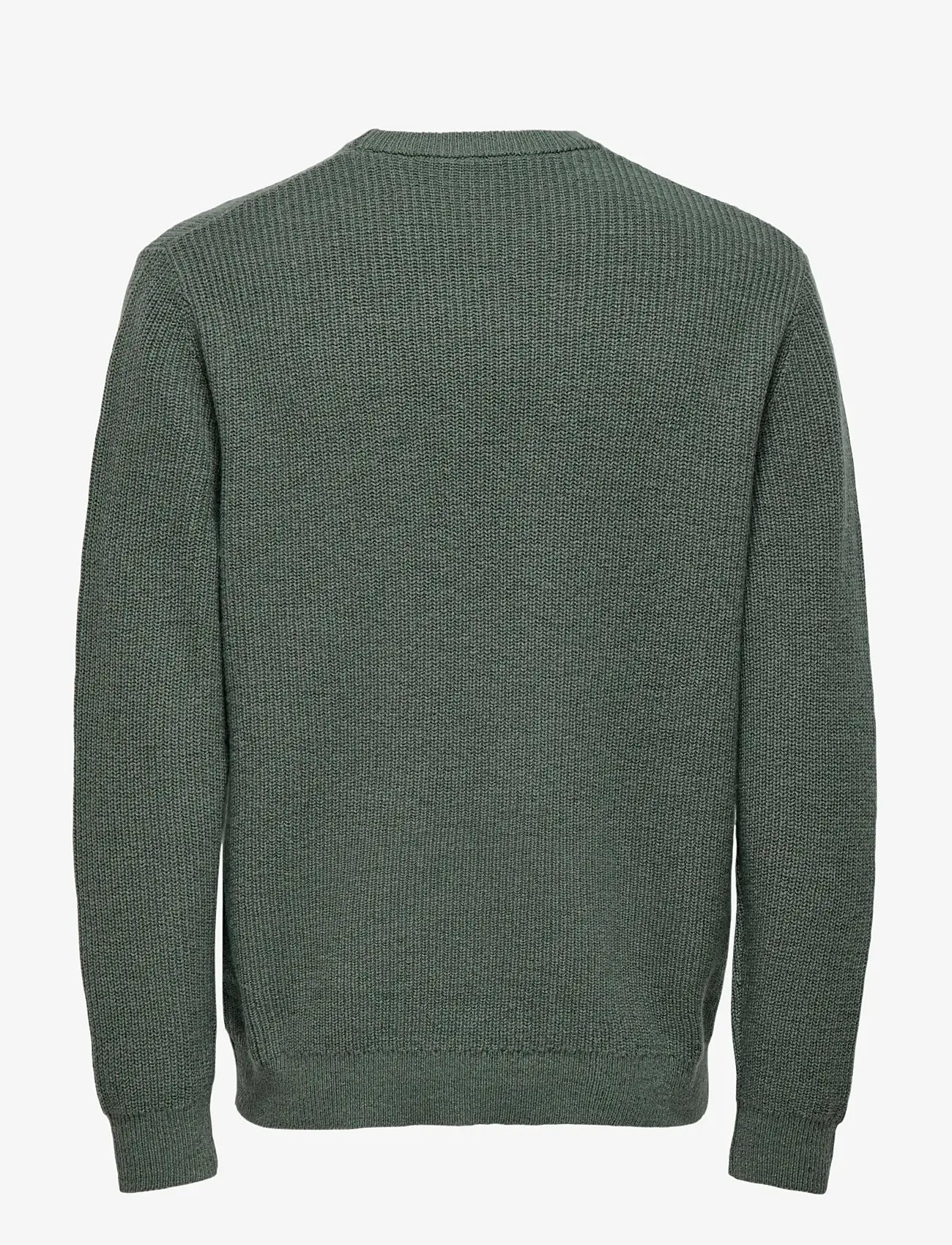 ONLY & SONS - ONSJIM RLX MERINO CREW KNIT - round necks - castor gray - 1