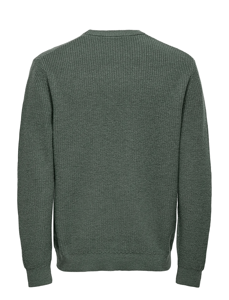 ONLY & SONS - ONSJIM RLX MERINO CREW KNIT - rundhalsad - castor gray - 1