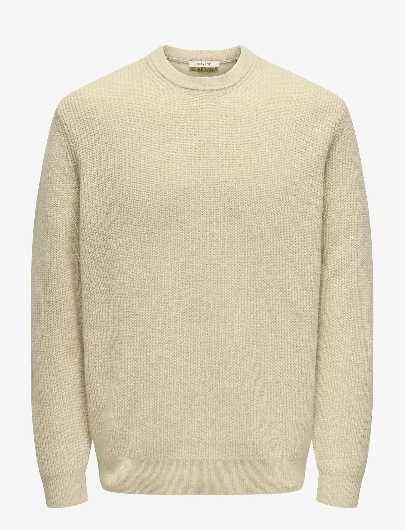 ONLY & SONS - ONSJIM RLX MERINO CREW KNIT - rund hals - oatmeal - 0