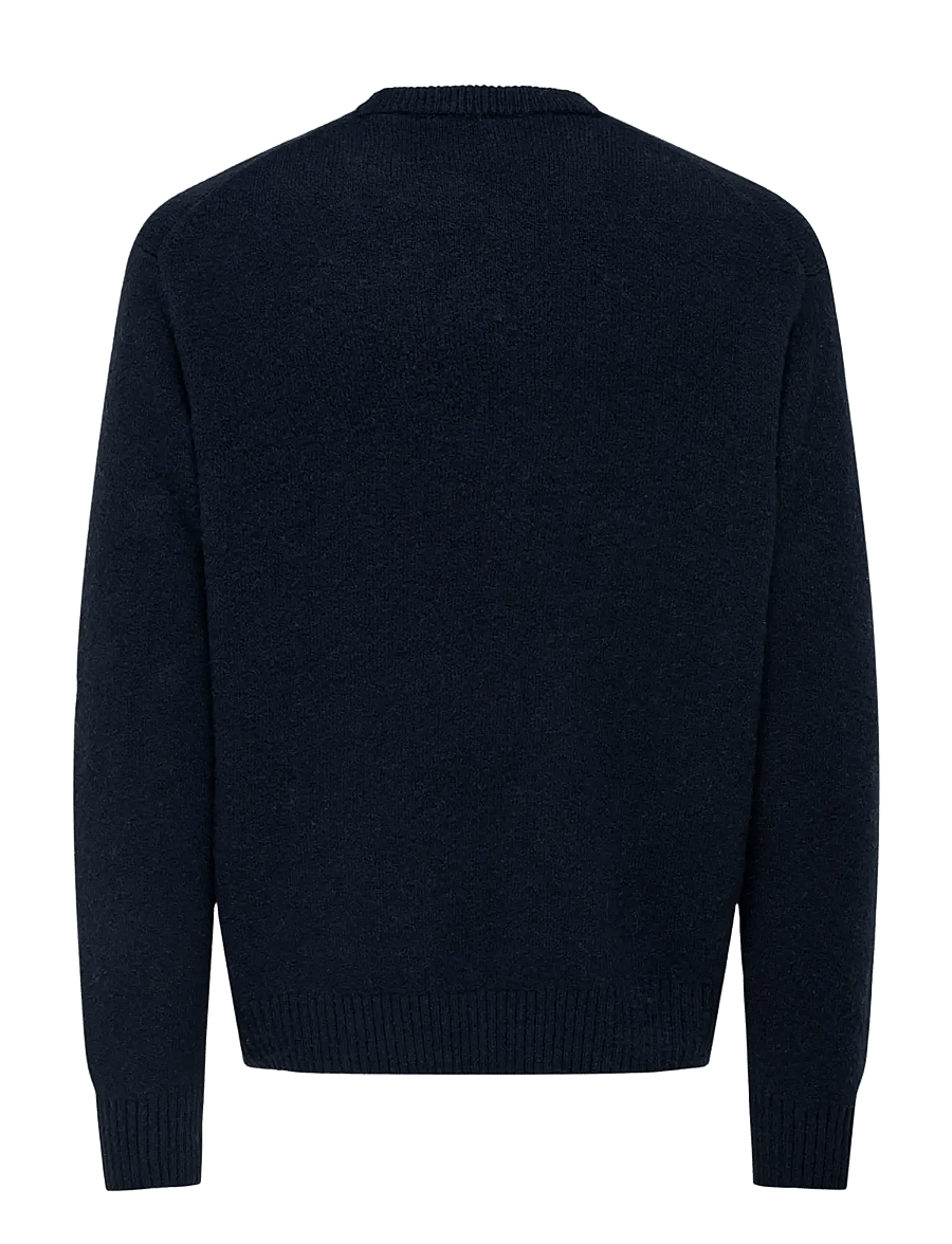 ONLY & SONS - ONSJAMES RLX CREW KNIT NOOS - Ümara kaelusega - dark sapphire - 2