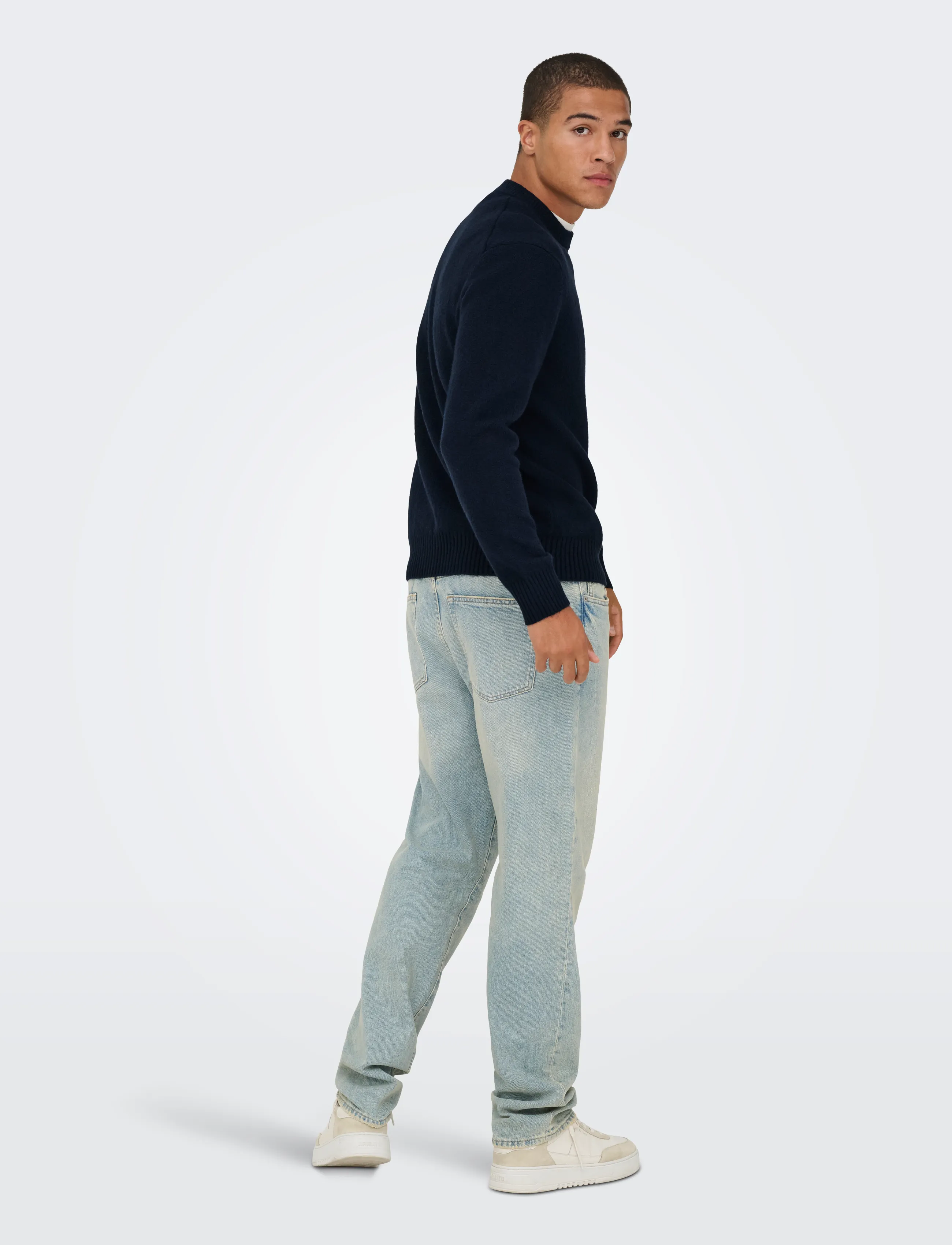 ONLY & SONS - ONSJAMES RLX CREW KNIT NOOS - dark sapphire - 3